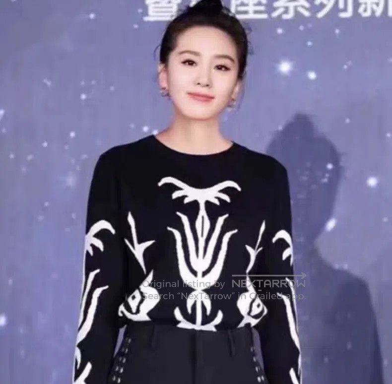 Dior Dior Black and white printed cashmere sweater long sleeves Size XS / US 0-2 / IT 36-38 - 7 Thumbnail