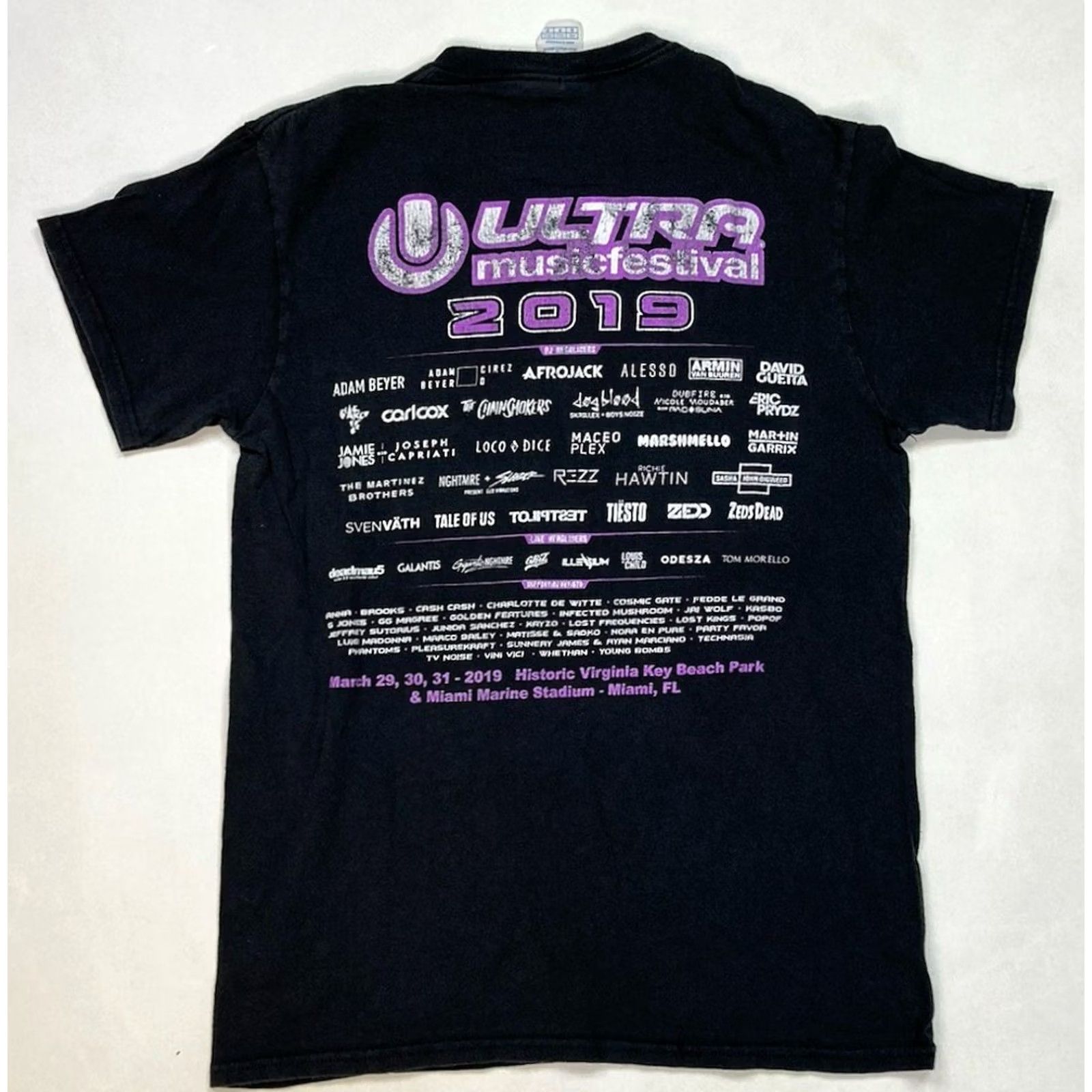 Delta VINTAGE Ultra Music Festival 2019 Miami Graphic T-shirt Women Small Black Short Sleeve Size S / US 4 / IT 40 - 3 Thumbnail