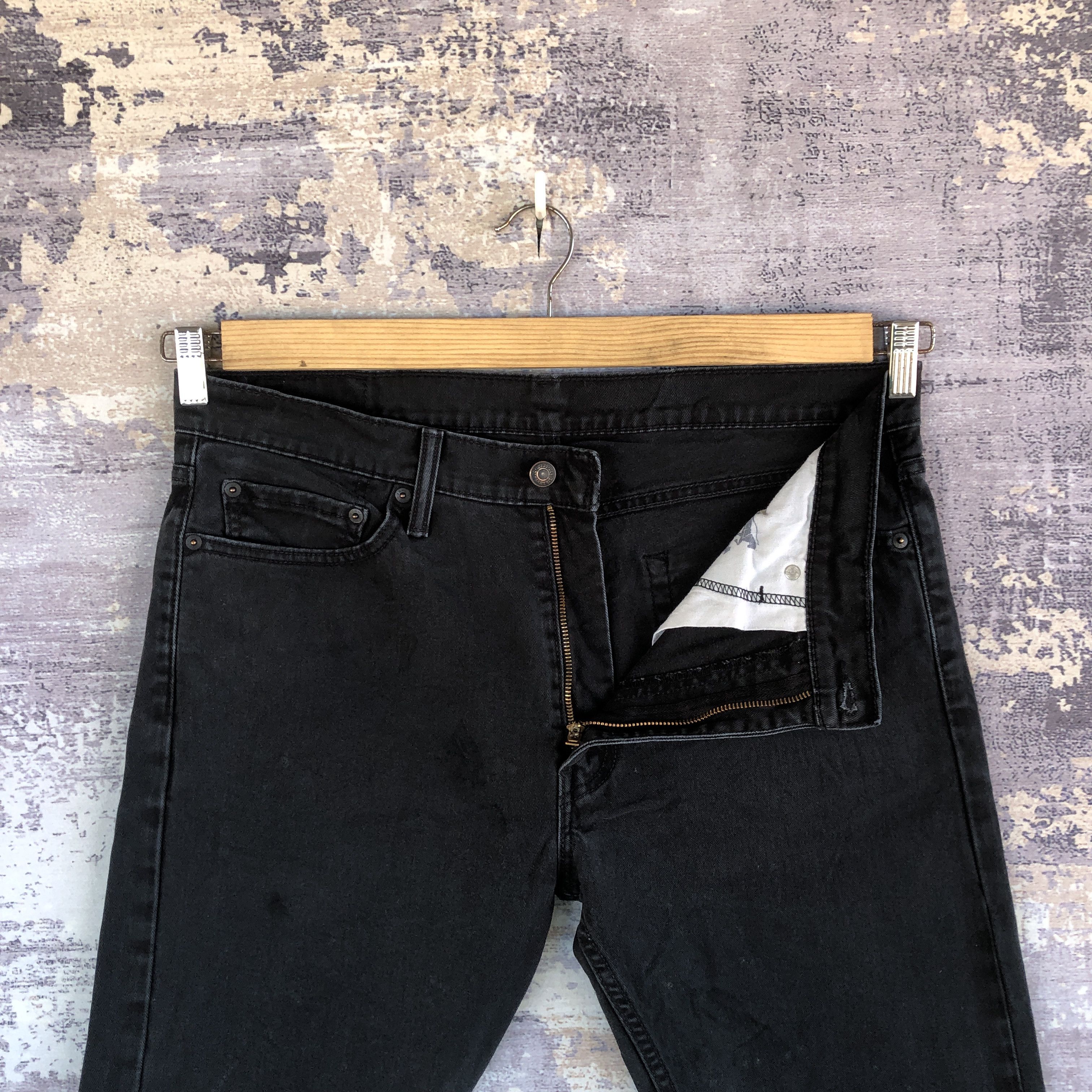 Levi's Vintage Levis 513 Faded Black Jeans Levis Slim Skinny Denim Size US 36 / EU 52 - 6 Thumbnail