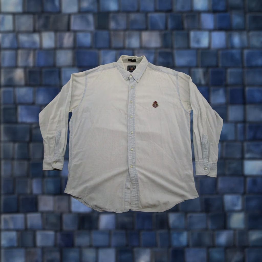 Chaps VINTAGE Chaps Ralph Lauren Denim Shirt Mens L Blue 90s Grunge Button-Up Long Sleeve Casual Size US L / EU 52-54 / 3 - 1 Thumbnail