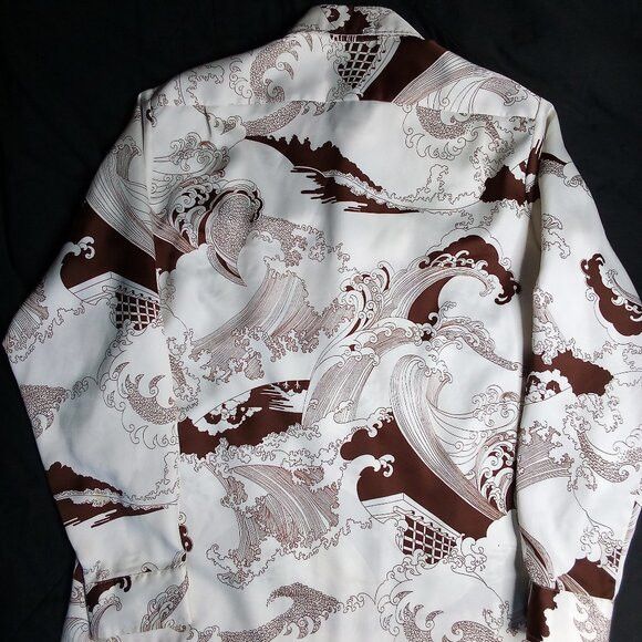 Tori Richard Vintage Tori Richard The Wave Japanese Polyester Disco Shirt Size US L / EU 52-54 / 3 - 5 Thumbnail
