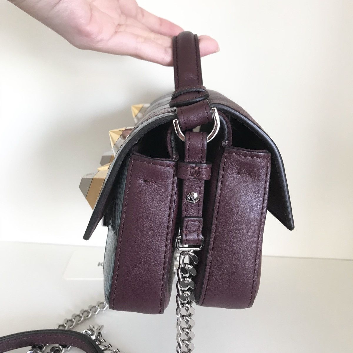 Fendi Fendi Python burgundy double baguette crossbody Size ONE SIZE - 21 Thumbnail
