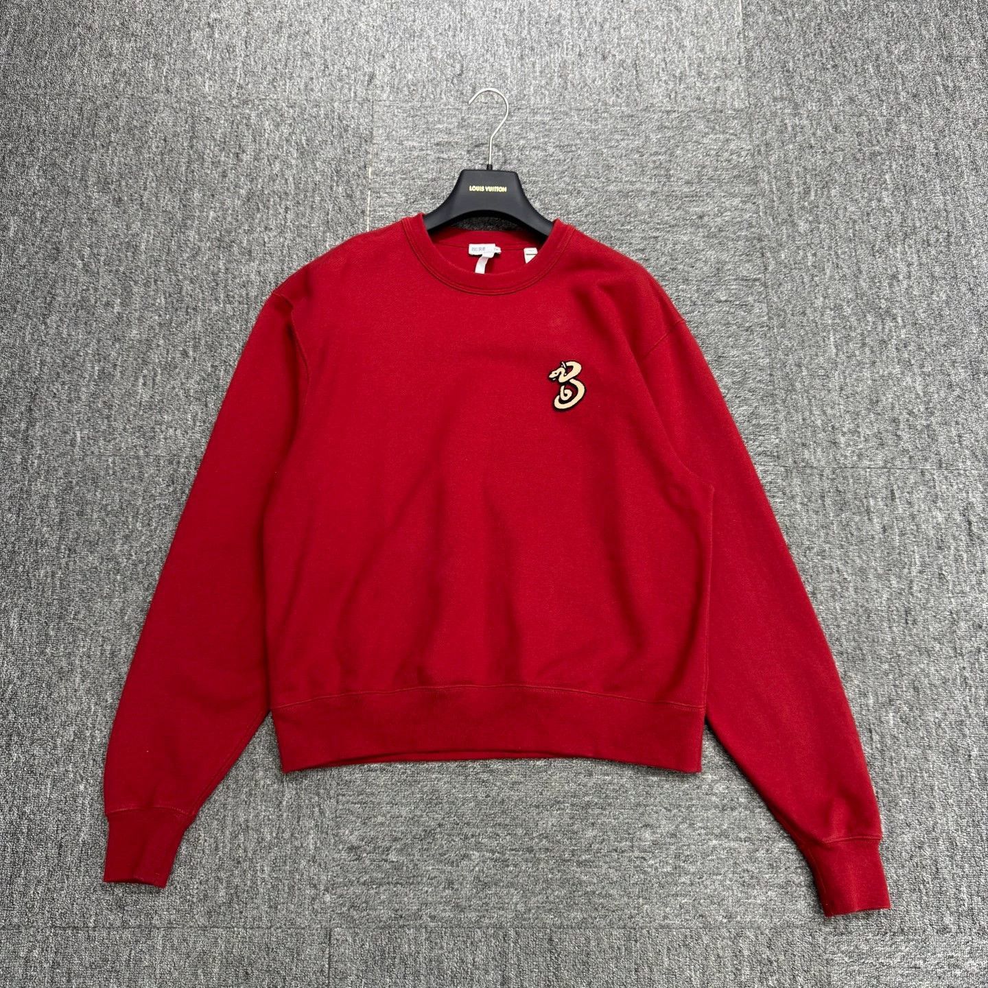 Burberry Red Long Sleeve Sweatshirt with Embroidered Logo Size US S / EU 44-46 / 1 - 1 Thumbnail