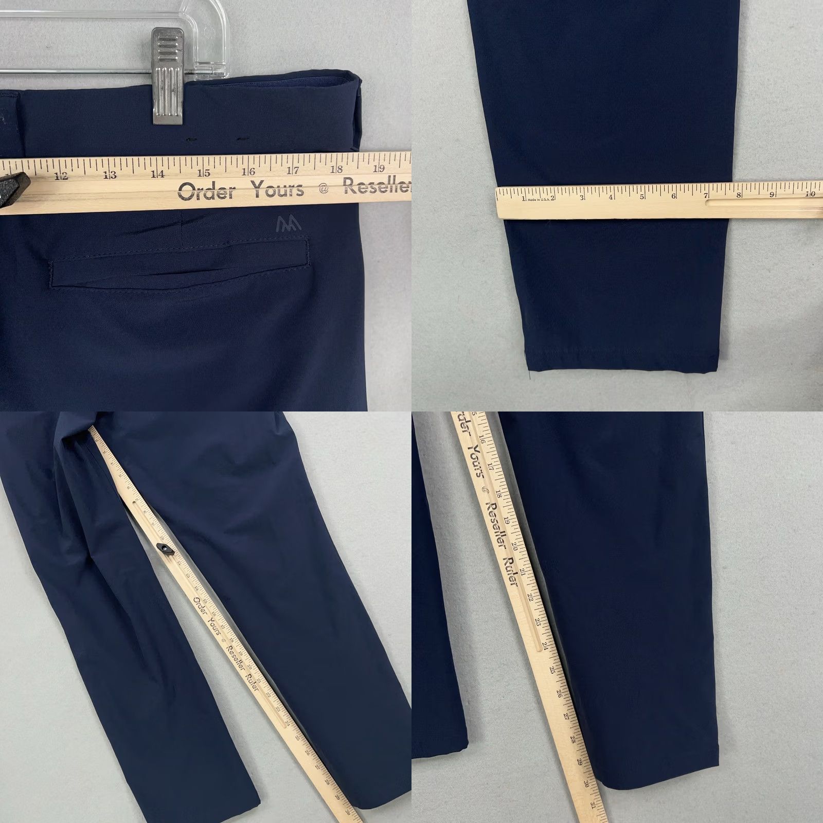 Mizzen+Main Mizzen Main Pants Mens 36x30 Navy Blue Helmsman Slim Performance Stretch Golf Size US 36 / EU 52 - 9 Thumbnail