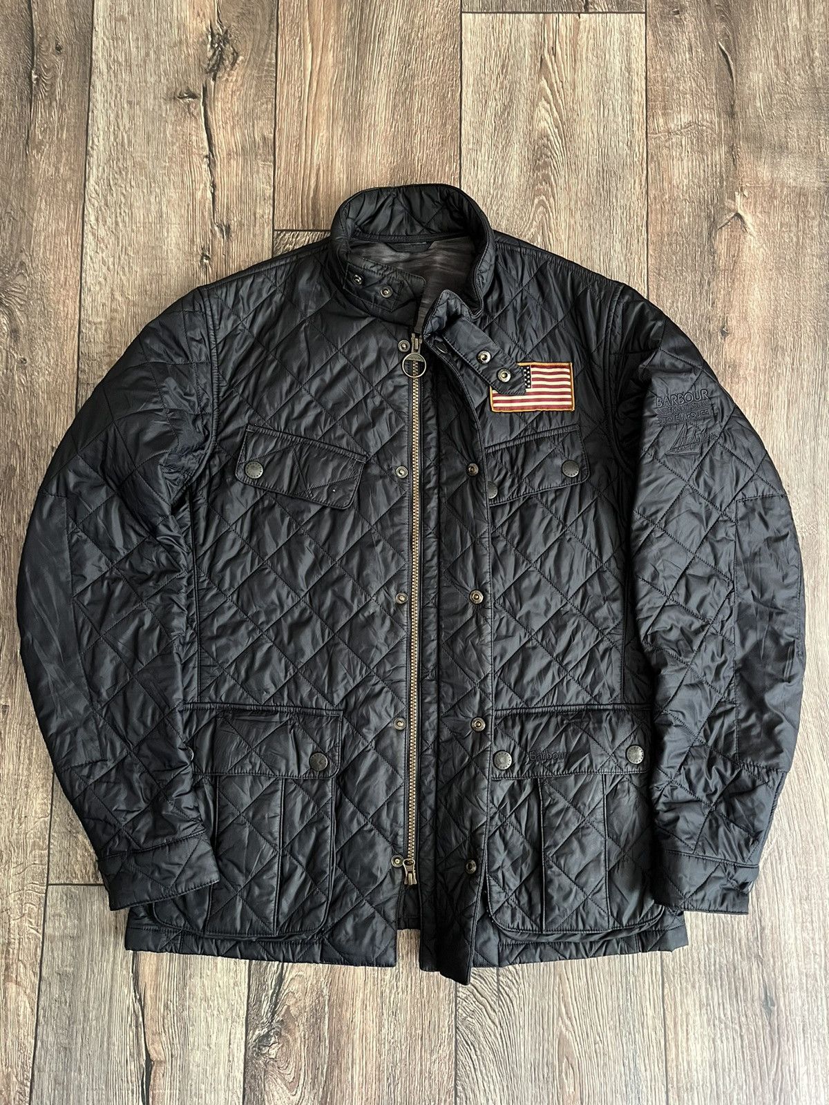 Barbour Barbour Steve McQueen Jeffries Navy Quilted USA Logo Jacket Size US M / EU 48-50 / 2 - 13 Thumbnail