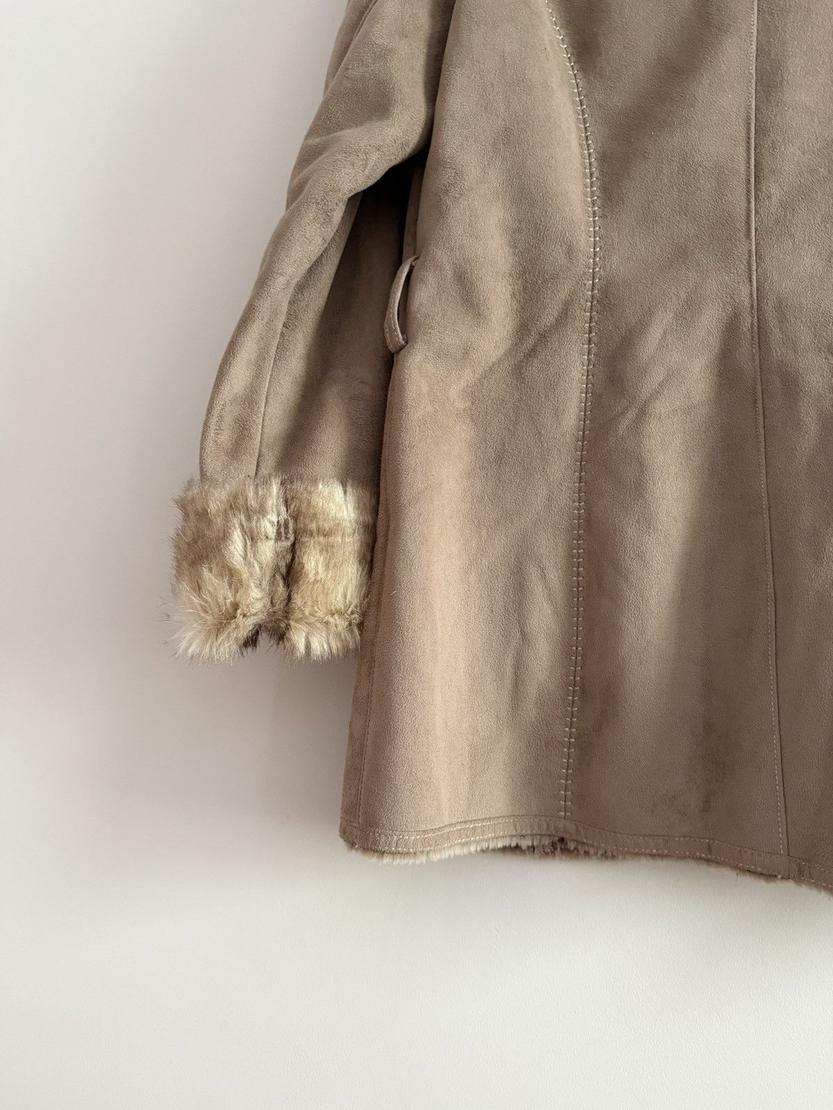 Vintage Vintage 00’s Penny Lane Faux Fur Trim Jacket Fur Trim Jacket Size M / US 6-8 / IT 42-44 - 5 Thumbnail
