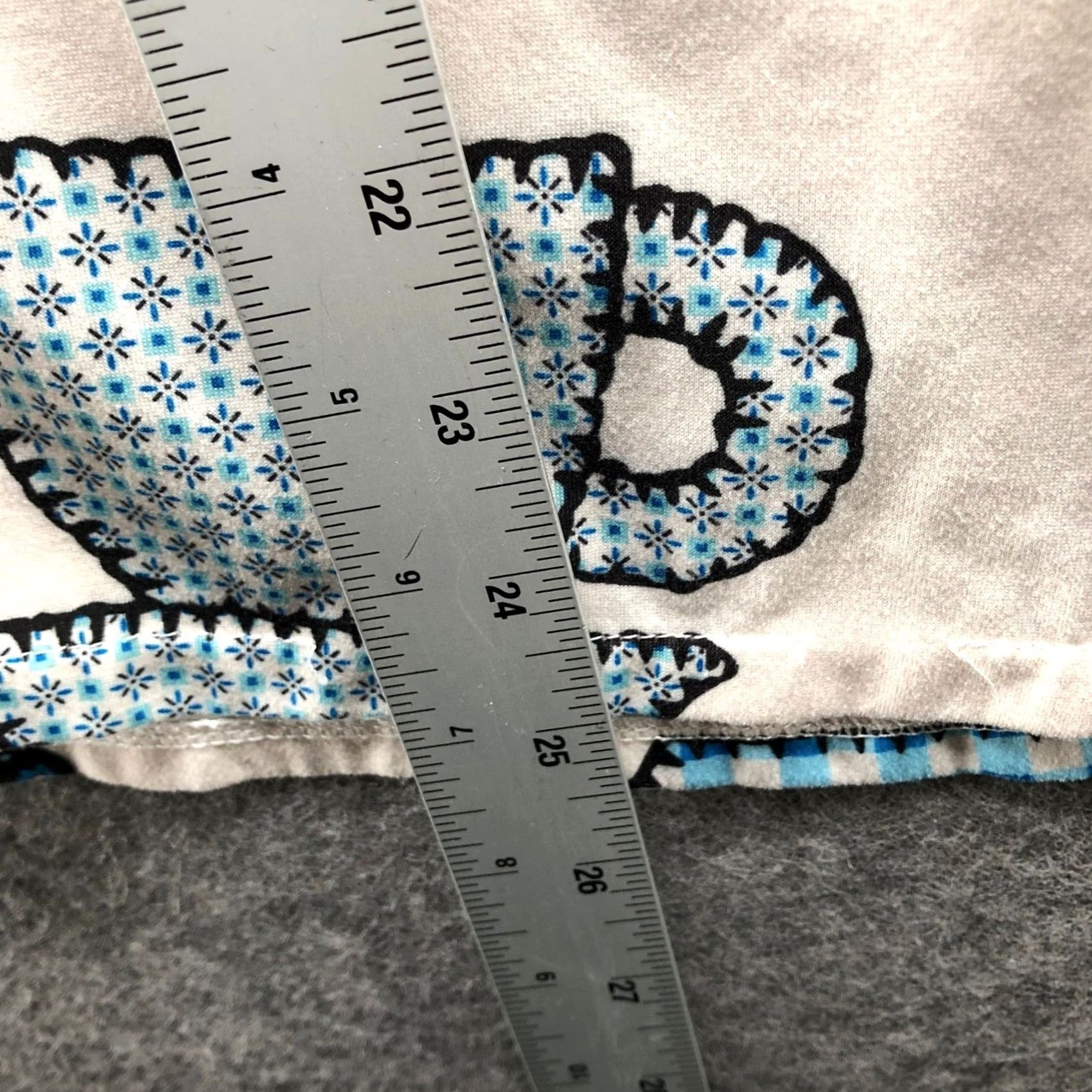 Vintage Womens XL Teacup Print Pajama Set Short Sleeve Shorts 2 Piece Patchwork Beige Size 40" / US 18 - 5 Thumbnail
