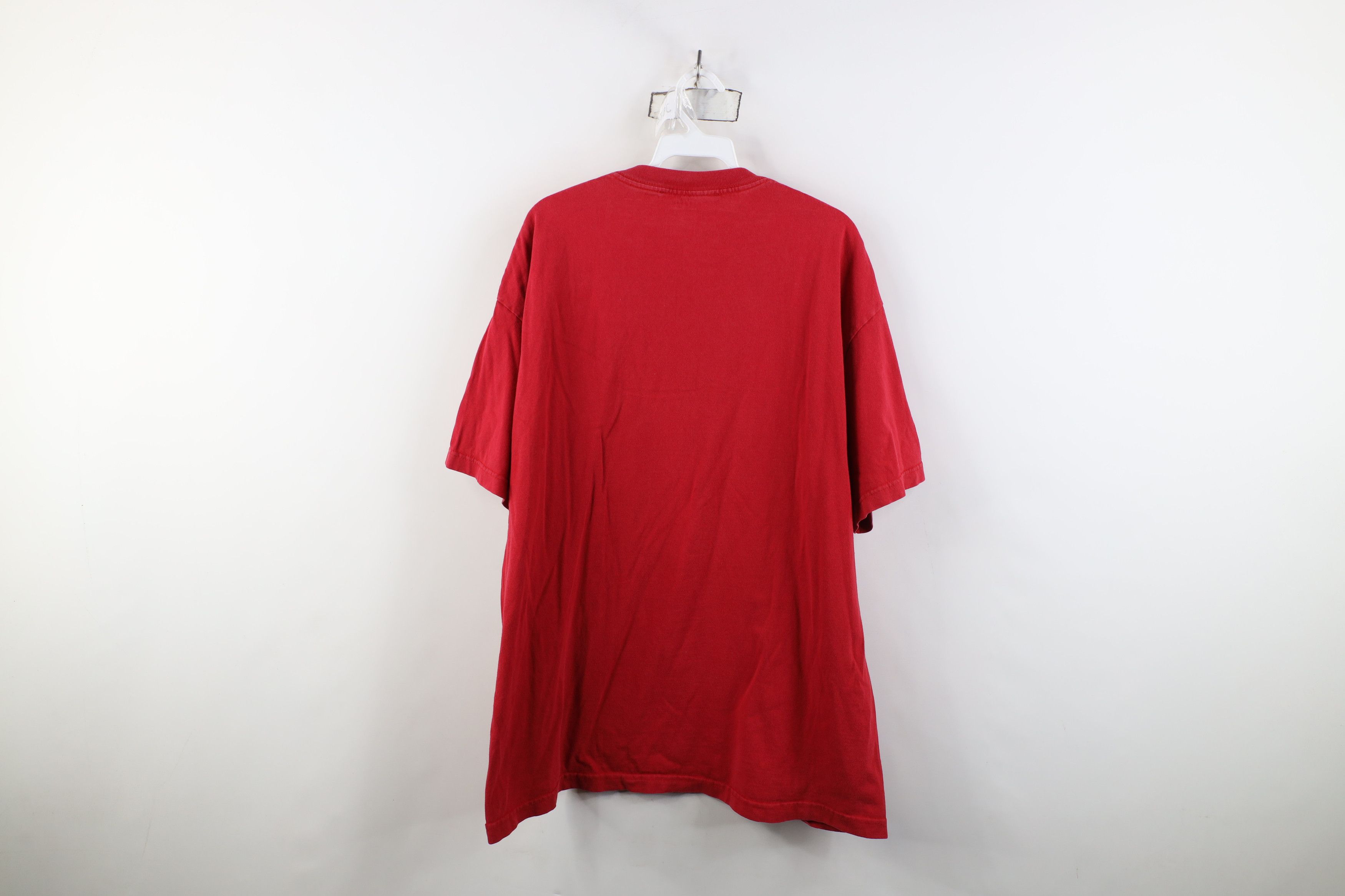 Nike Vintage Y2K Nike Scott Big Swoosh Spell Out T-Shirt Red Size US XL / EU 56 / 4 - 11 Thumbnail