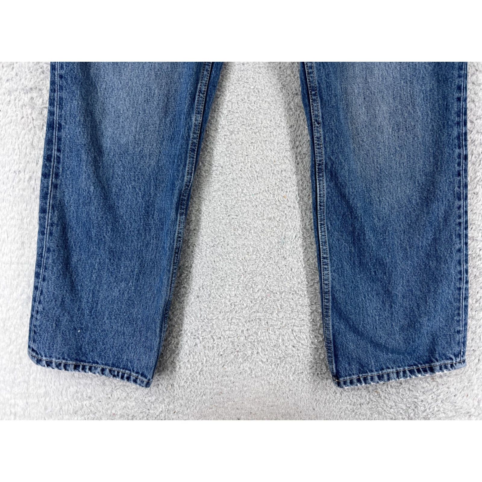Zara Zara Jeans Women Blue Denim 25x27 High Rise Straight Leg Cotton Stretch Vintage No Size 42" / US 20 - 2 Thumbnail