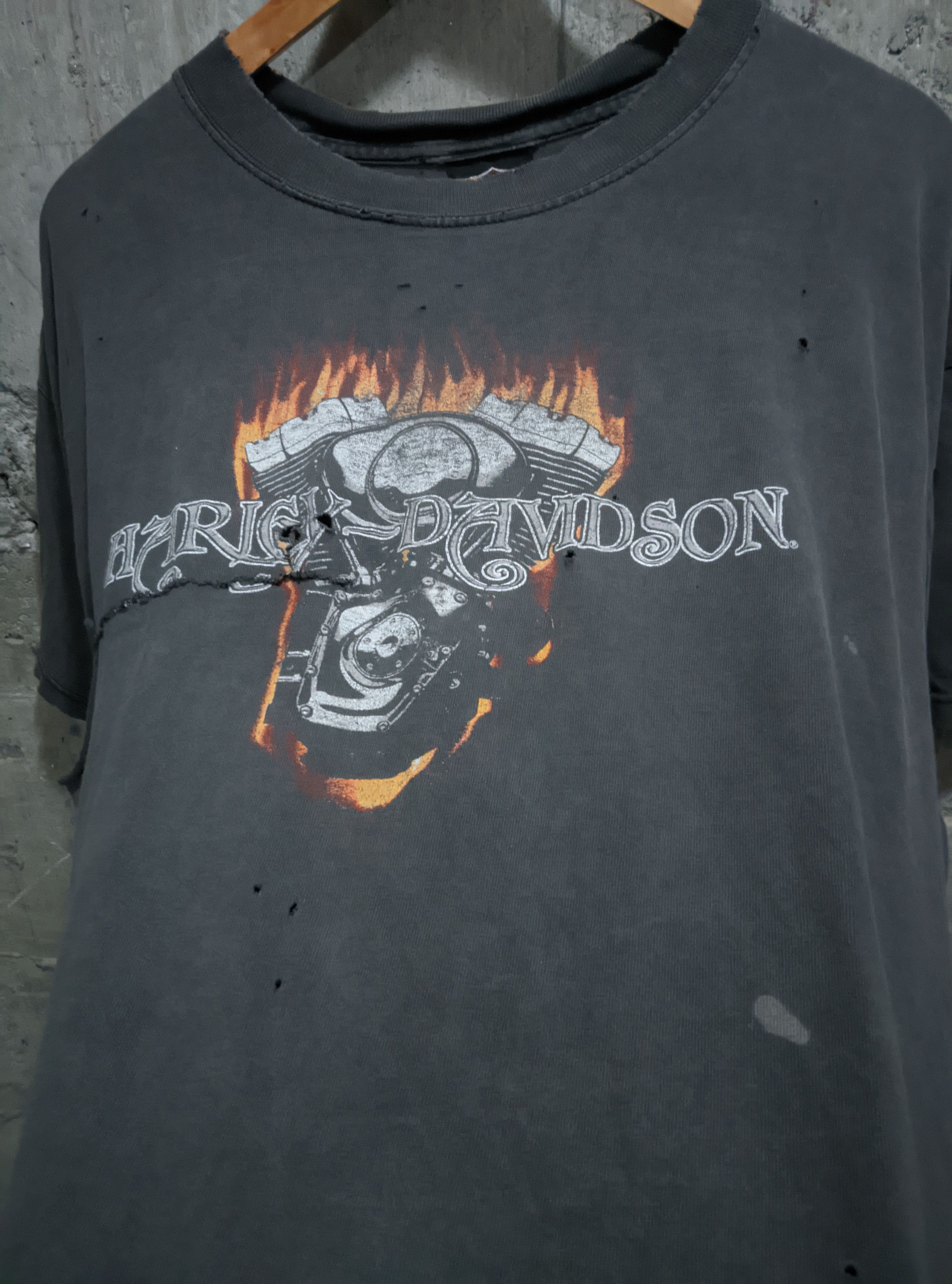 Harley Davidson Vintage 90s thrashed Harley Davidson distress grunge WCC ERD Size US XL / EU 56 / 4 - 3 Thumbnail
