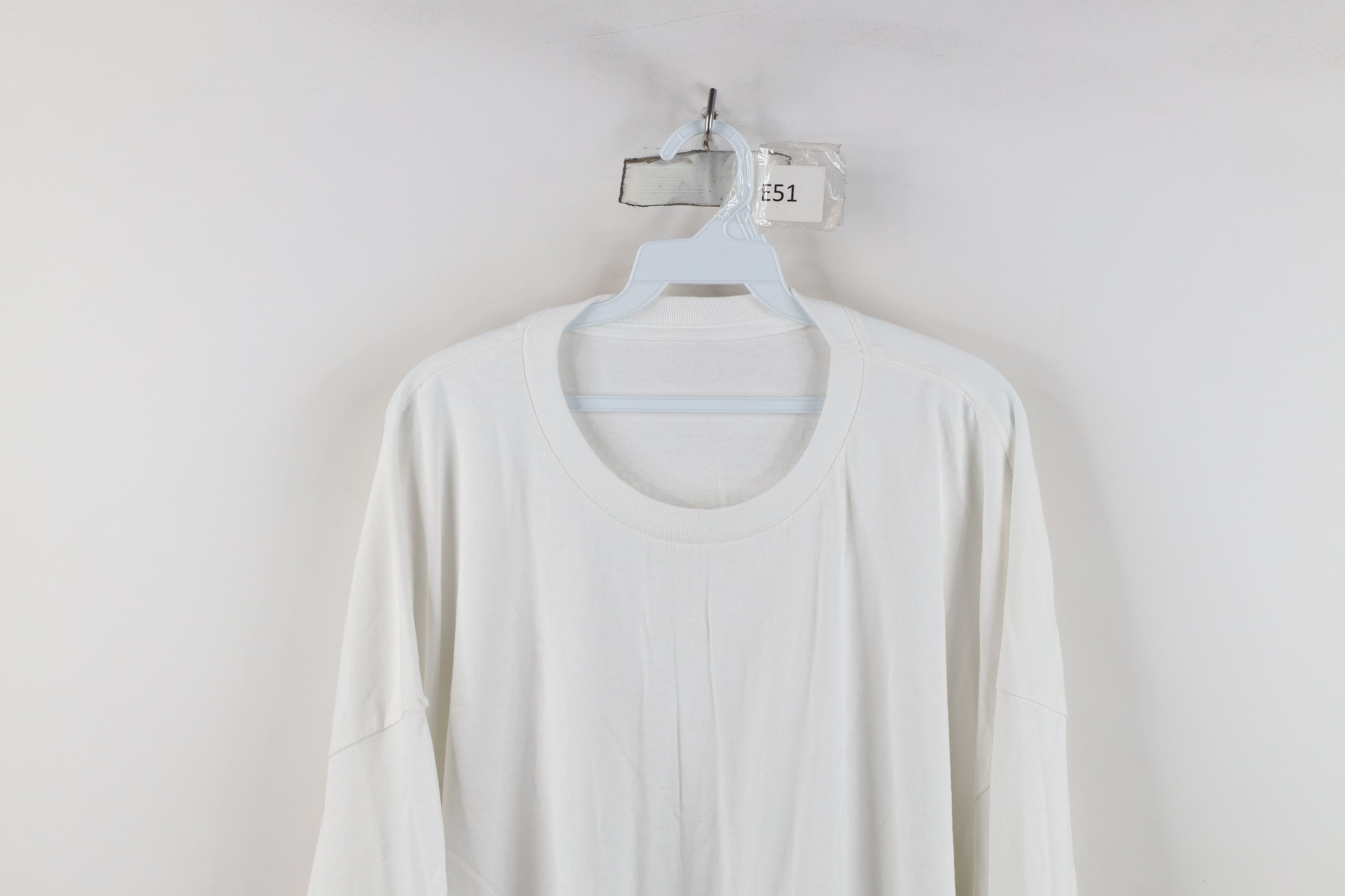 Vintage Vintage 90s Y2K Streetwear Cotton Long Sleeve T-Shirt White Size US XXL / EU 58 / 5 - 2 Thumbnail
