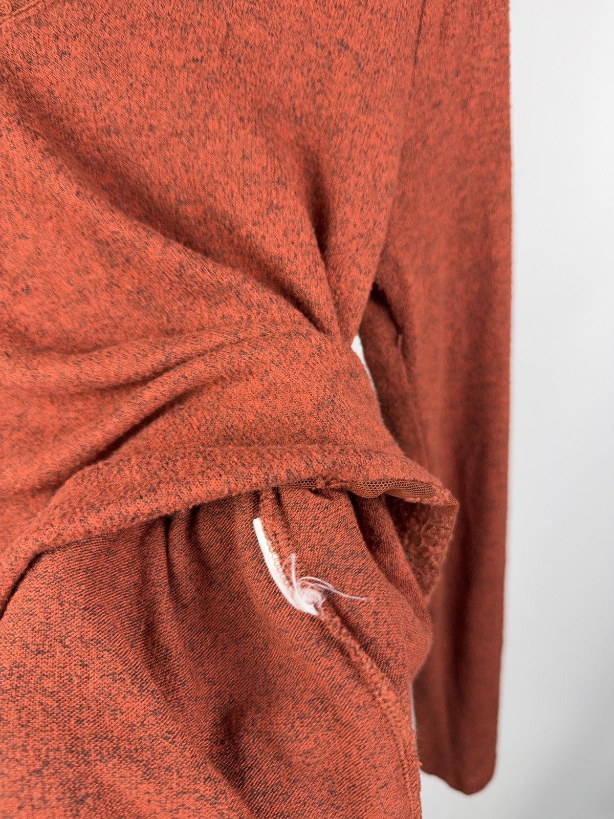 Japanese Brand 00s NAF NAF Romantic Terracotta Knit Top with Lace Trim S Size S / US 4 / IT 40 - 9 Thumbnail