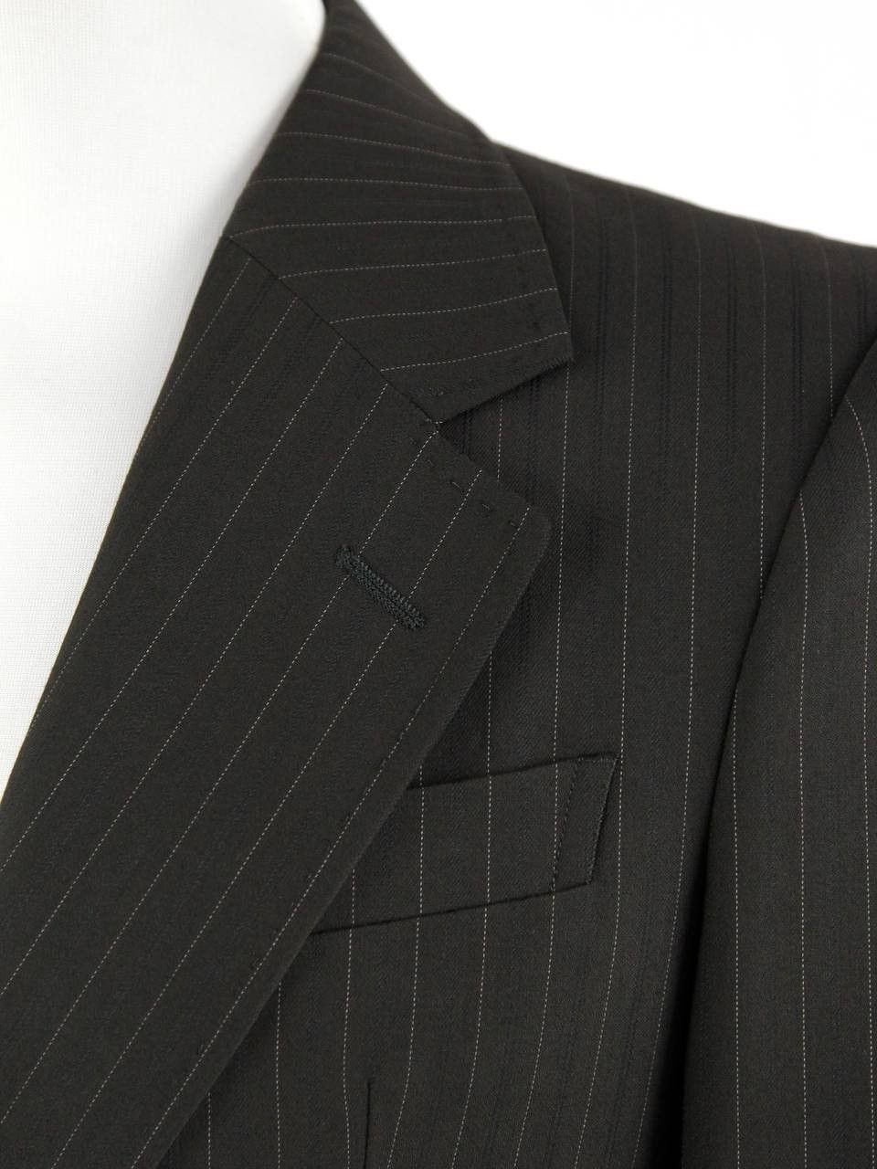 Emporio Armani EMPORIO ARMANI Striped wool and viscose jacket Size 46R - 6 Thumbnail