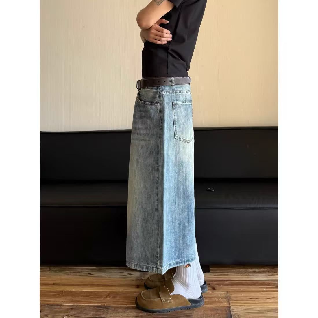 Jean American retro men's lightning denim shorts Size US 32 / EU 48 - 3 Thumbnail
