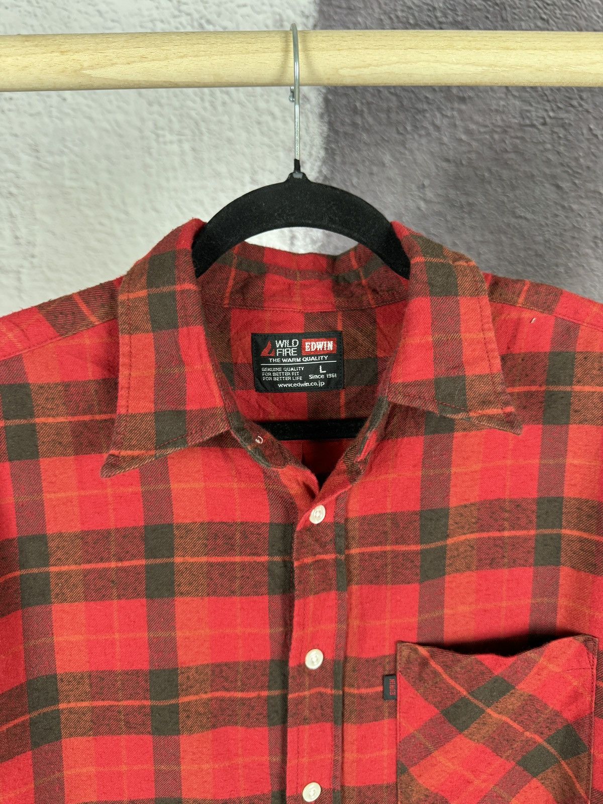 Edwin × Japanese Brand Edwin Wildfire Japan checkered flannel long sleeve shirt Size US L / EU 52-54 / 3 - 8 Thumbnail