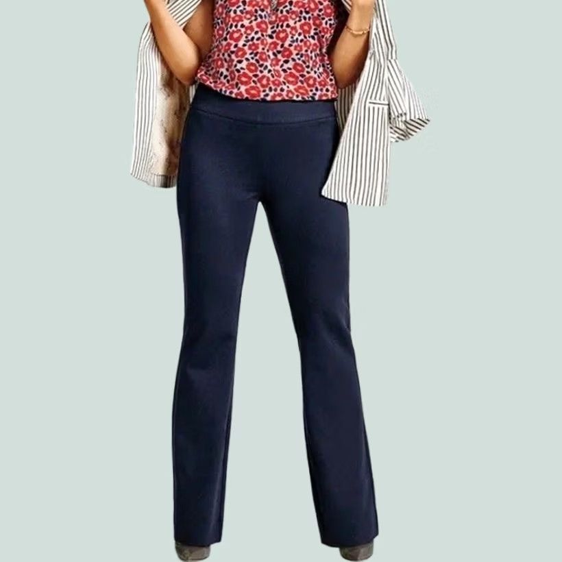 Vintage CAbi Bootcut Pants Navy Blue 0 Regular Stretch Trouser Side Zip 5312 Women Pants Size 25" / US 0 / IT 36 - 1 Thumbnail