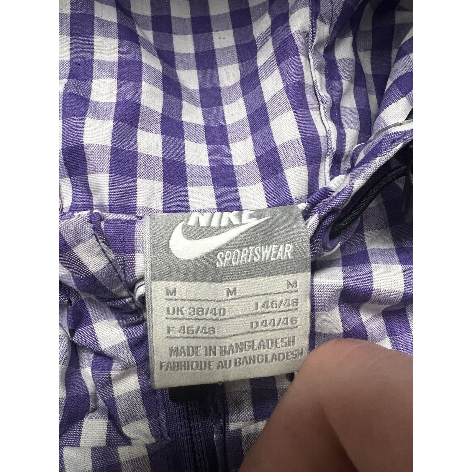 Nike Nike NSW Purple Gingham Parka Men’s Size M NWT 376831-545 Size M / US 6-8 / IT 42-44 - 5 Thumbnail