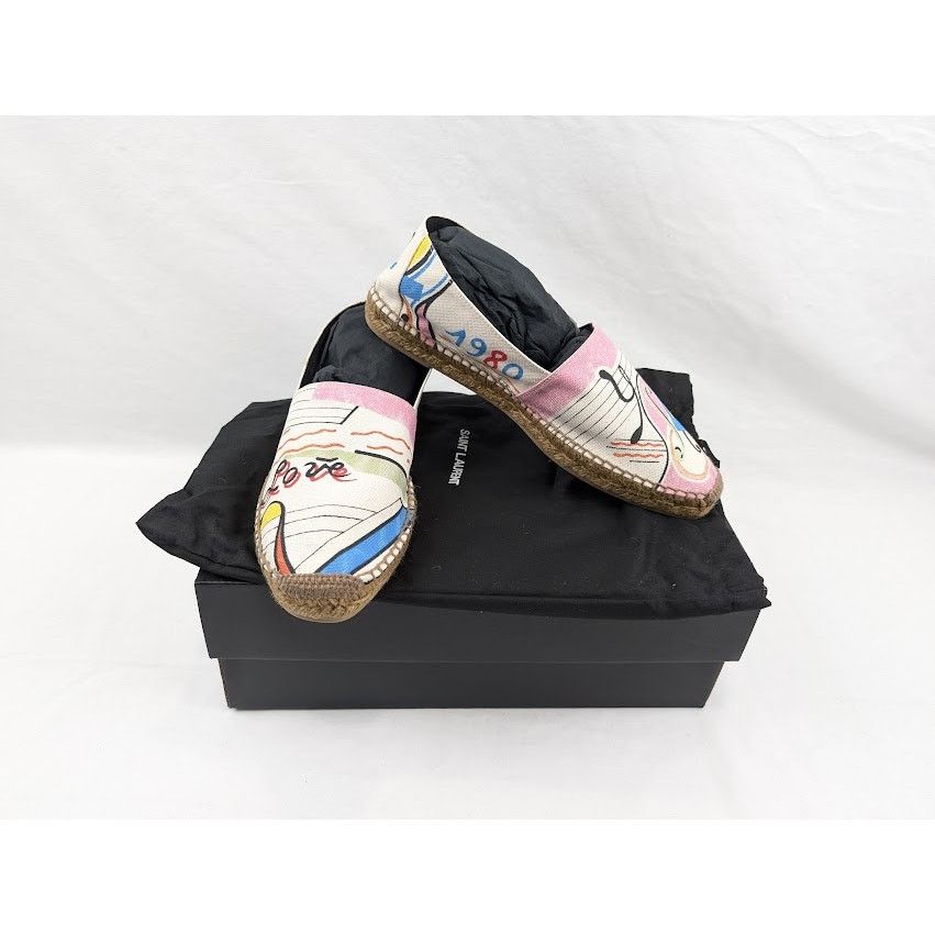 Saint Laurent Paris o1rshd1 Stampa YSL Violon Shoes in Multicolor Size US 11 / EU 44 - 19 Thumbnail