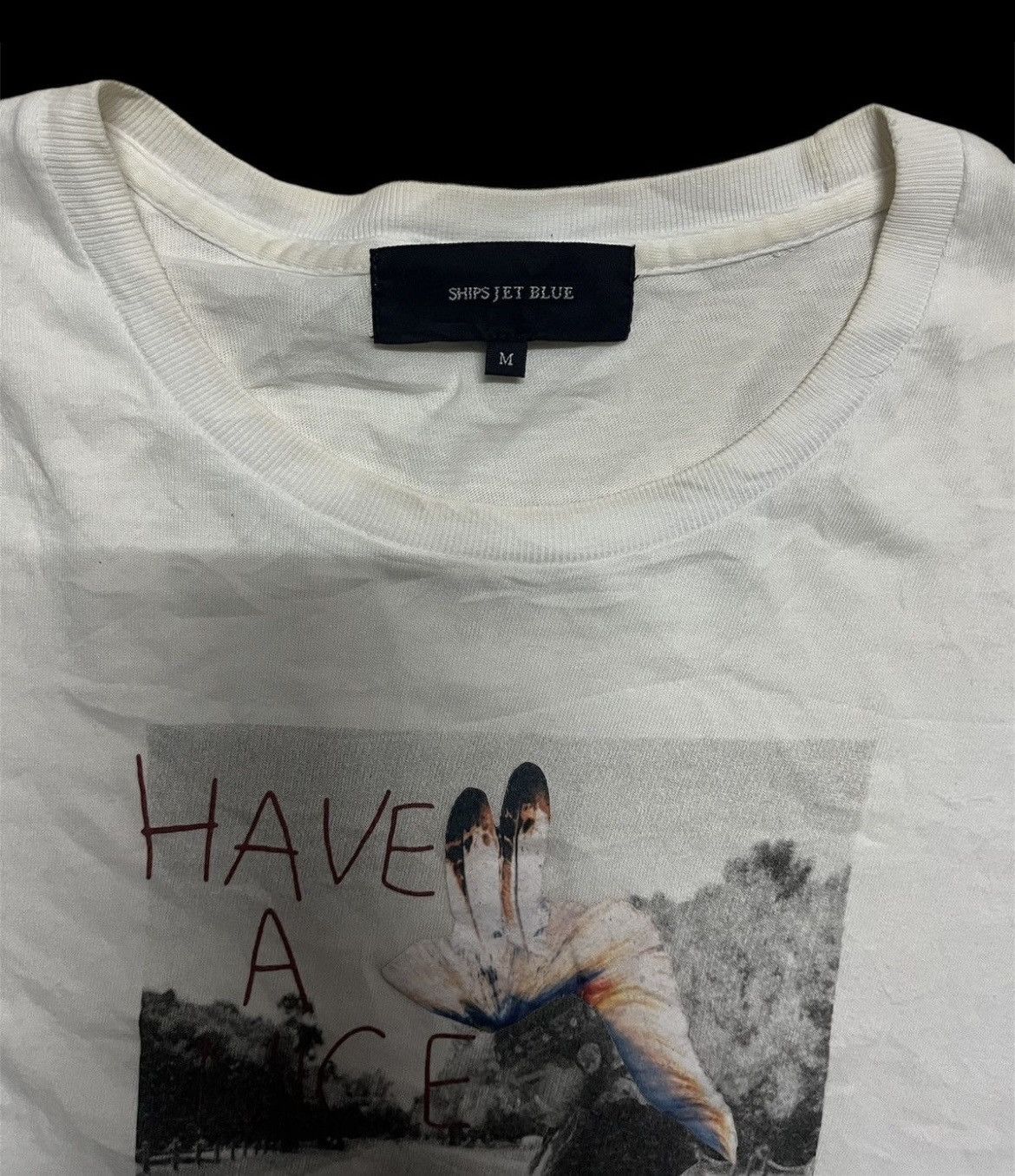 Japanese Brand × Ships Jet Blue Ship Jet Blue White Short Sleeve Tshirt Size US M / EU 48-50 / 2 - 4 Thumbnail