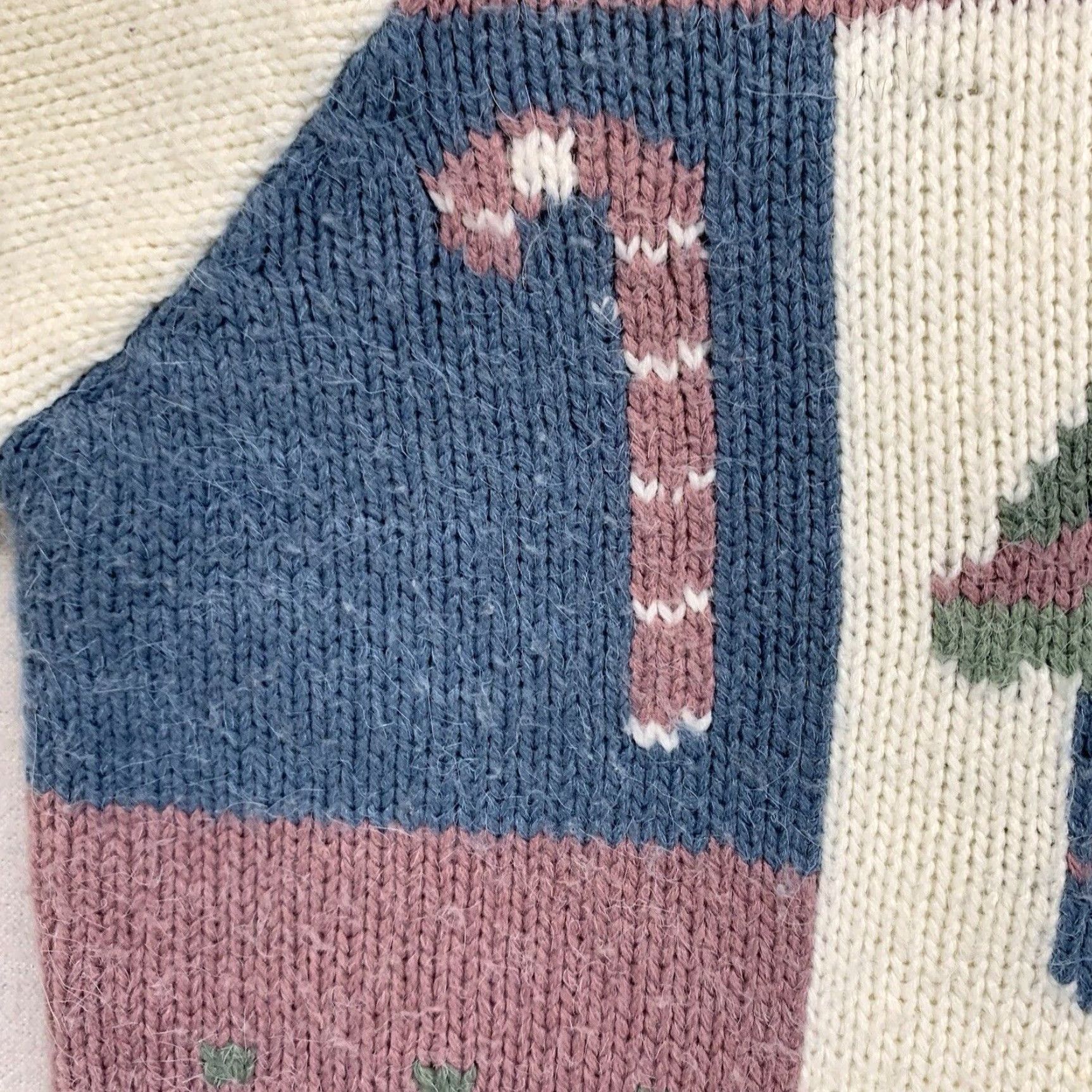Vintage Vintage Women's Christmas Sweater 80s 90s Nature Theme Crew Neck Long Sleeve Acrylic Knit Pullover Large Size L / US 10 / IT 46 - 7 Thumbnail