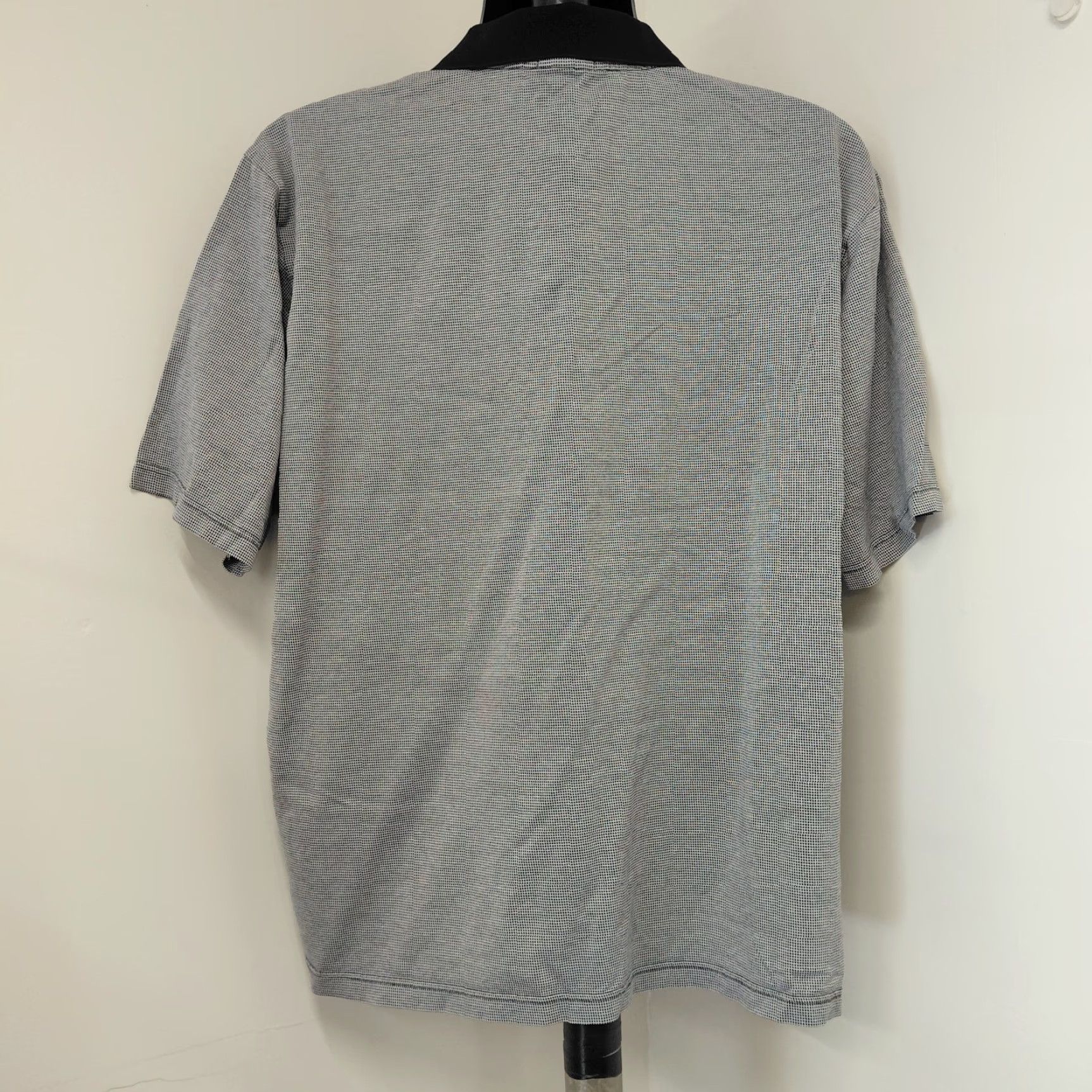 Vintage VINTAGE Marbas Polo Shirt Men’s XXL 50/60 Blue/White Houndstooth All Print Short Sleeve Size US XXL / EU 58 / 5 - 5 Thumbnail