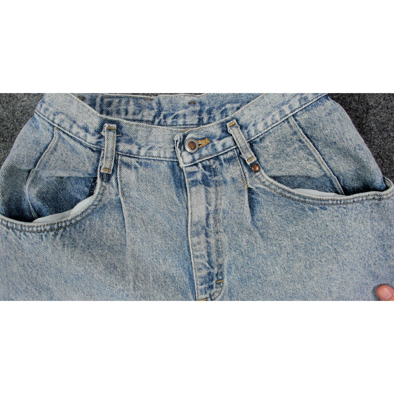 Lee Vintage 80s Lee USA Made Pleated Stonewash Denim Jeans 28x29 Size 28" / US 6 / IT 42 - 9 Thumbnail