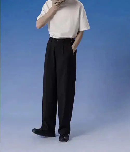 Japanese Brand 20SS Indigo Union Japan Black Relaxed Fit Minimal Pants Size US 31 - 3 Thumbnail