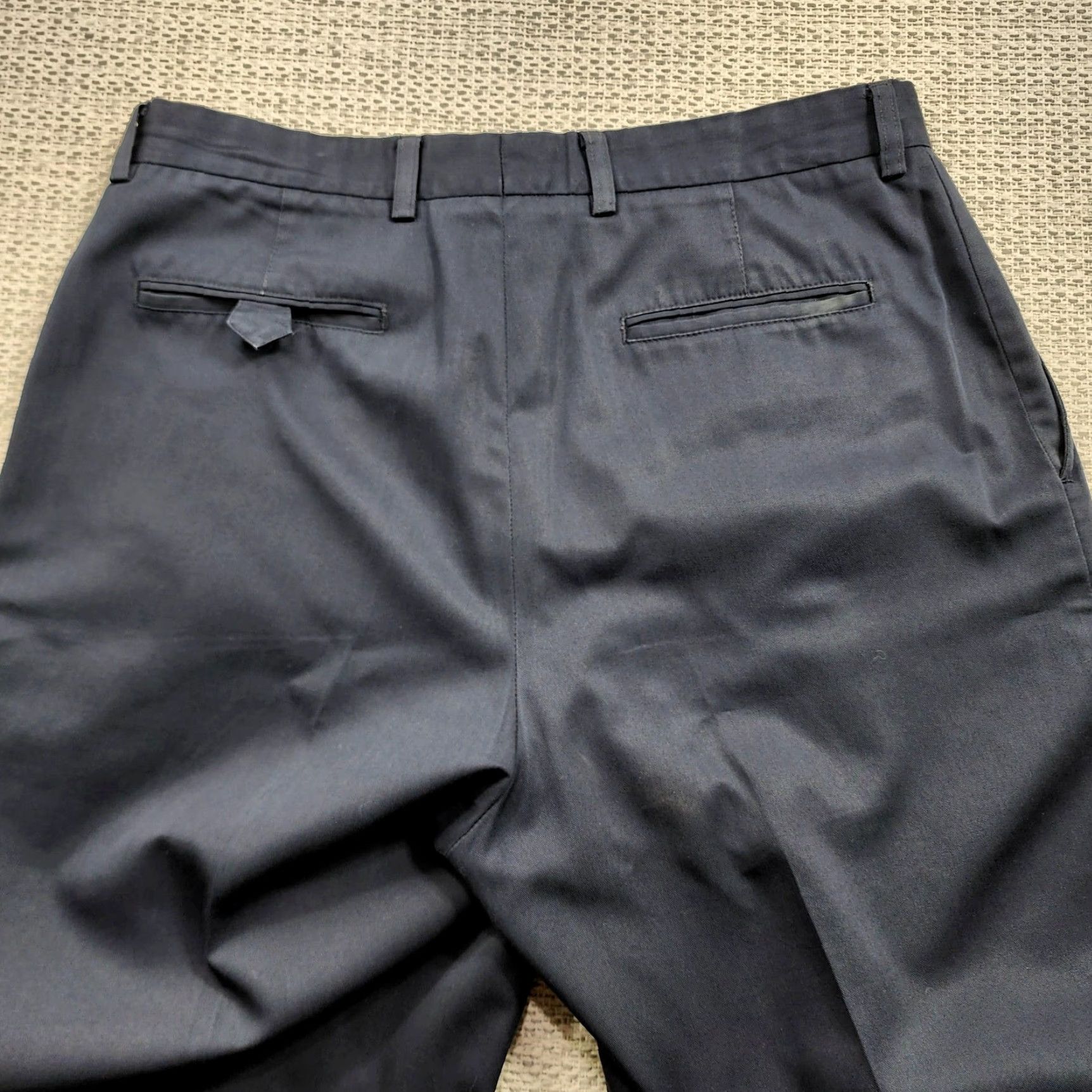 Nordstrom John W. Nordstrom Dress Pants Mens 35x36 Navy Pleated Smartcare Stain Resistant Size US 35 - 3 Thumbnail