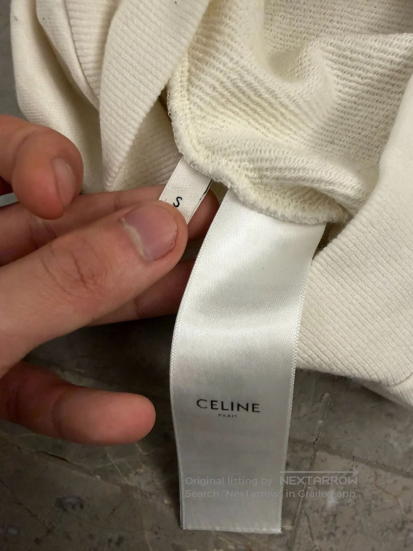 Celine Celine White Logo Hoodie by Hedi Slimane. Size XS / US 0-2 / IT 36-38 - 5 Thumbnail