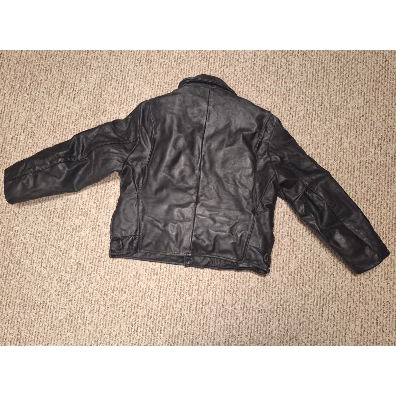 Vintage VINTAGE Taylor’s Leatherwear Motorcycle Jacket Black USA 40 S Men Leather Jacket Motorcycle 40 S Black Vintage Mens Size US XXS / EU 40 - 4 Thumbnail