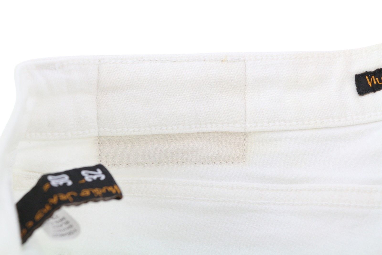 Nudie Jeans SKINNY LIN W30/L32 Denim Blazing White Zip Jeans 83642 Size US 30 / EU 46 - 8 Thumbnail