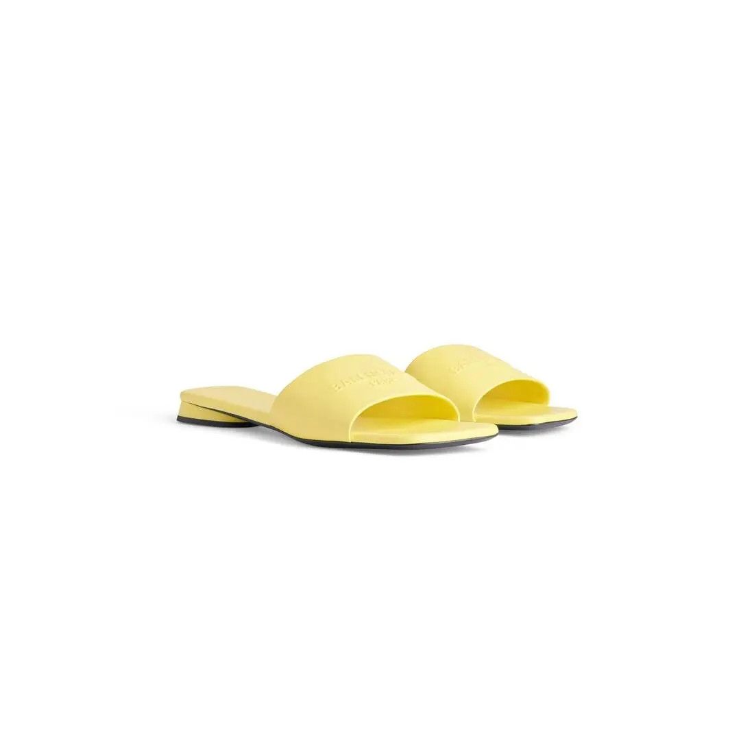 Balenciaga o1srvl11e0426 Duty Free Flat Sandals in Yellow Size US 7 / IT 37 - 2 Thumbnail