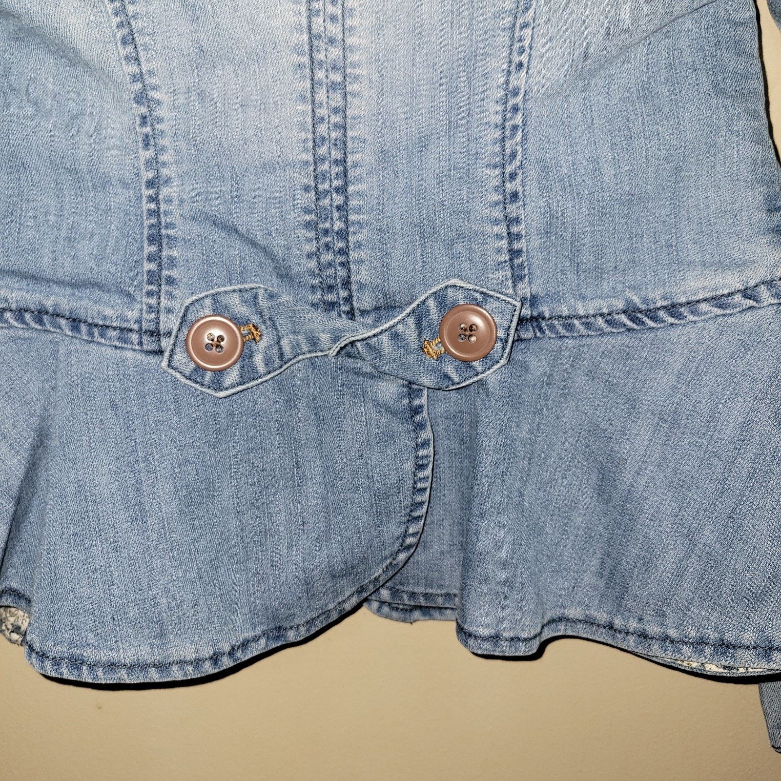 & Other Stories Anthropologie Women's Jean Denim Blazer Jacket 00 Size XS / US 0-2 / IT 36-38 - 4 Thumbnail