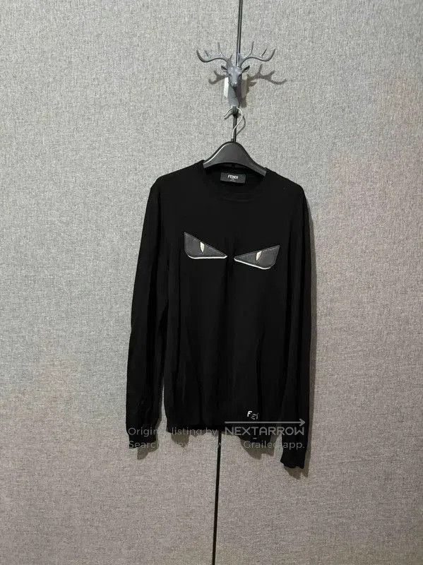 Fendi Fendi Black Wool Monster Embroidery Sweater . Size US M / EU 48-50 / 2 - 1 Thumbnail