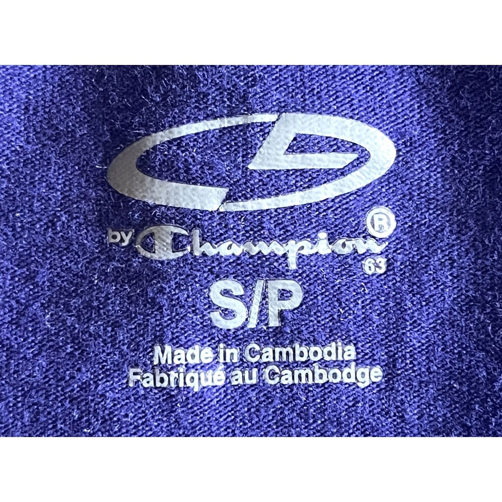 Champion Champion Top Women's Small Purple Long Sleeve Activewear Regular Fit Cotton Blend Solid Top Size S / US 4 / IT 40 - 6 Thumbnail