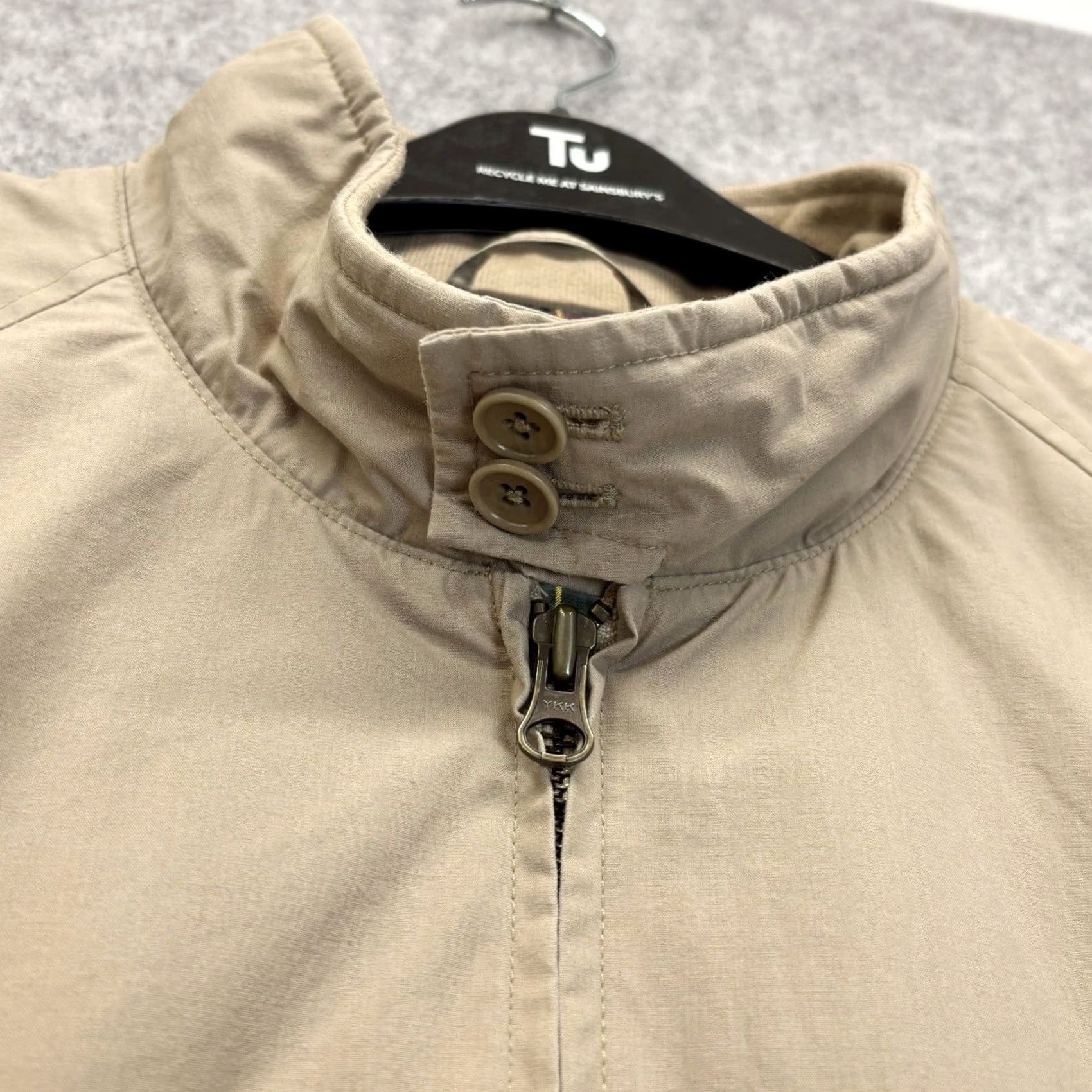 Polo Ralph Lauren VINTAGE? No, omit. Polo Ralph Lauren Bomber Jacket XL Beige Mens Zip Up Navy Horse Used Size US XL / EU 56 / 4 - 4 Thumbnail