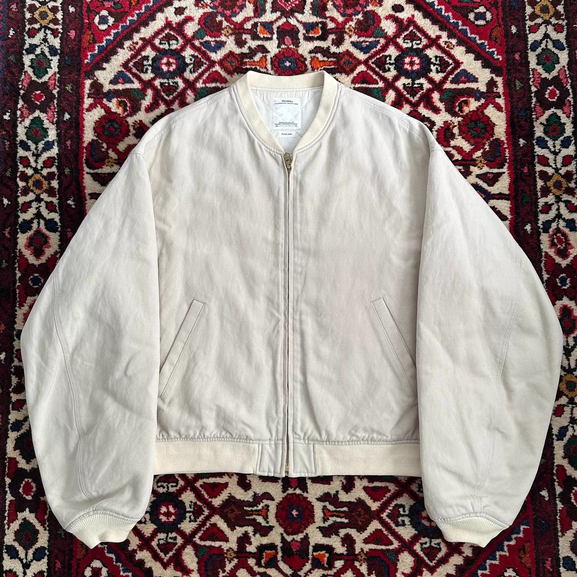 Visvim White Zip-Front Bomber Jacket Size L Size US L / EU 52-54 / 3 - 1 Thumbnail