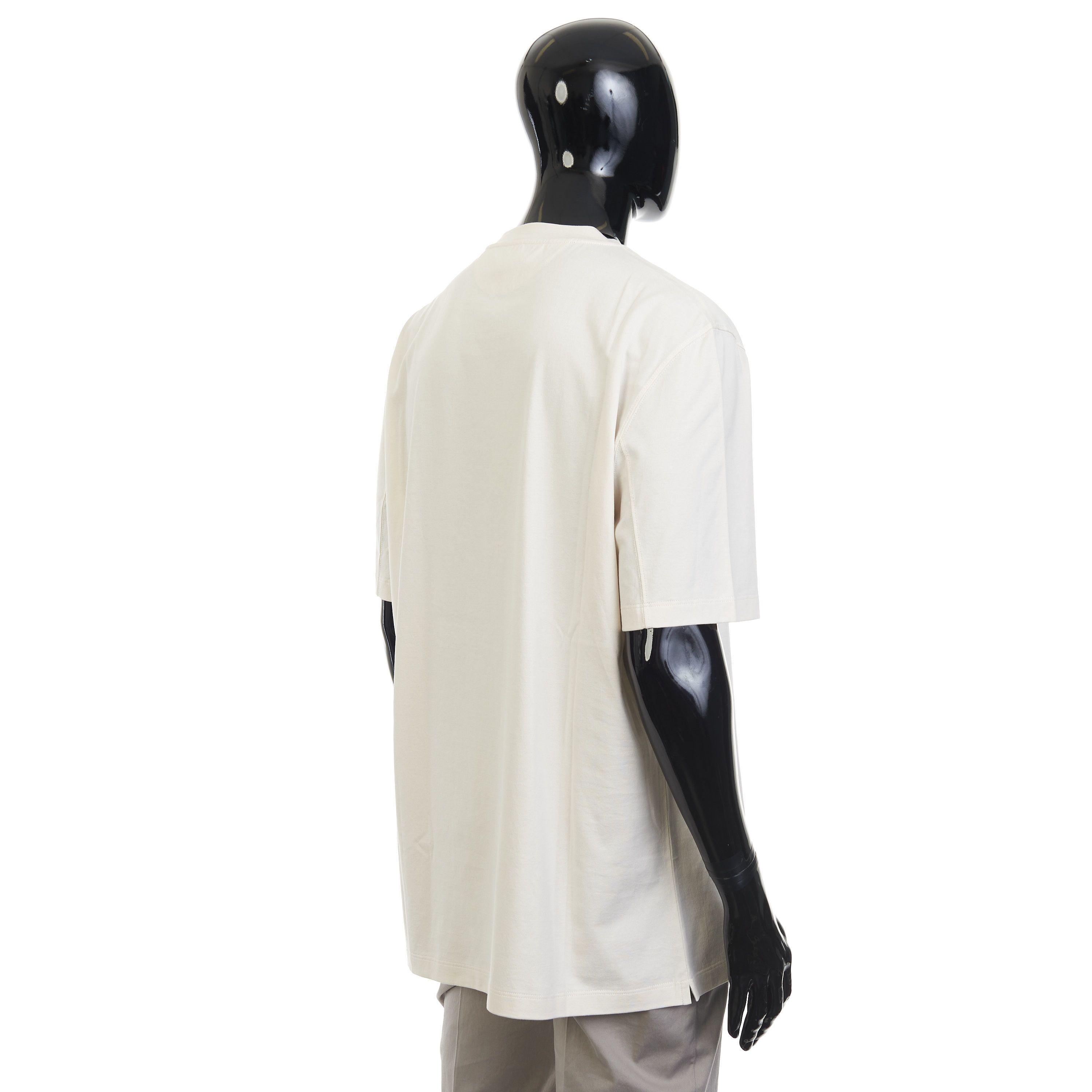 Brunello Cucinelli Beige Cotton Jersey Crew-neck Tshirt With Print Size 3XL Size US XXL / EU 58 / 5 - 6 Thumbnail