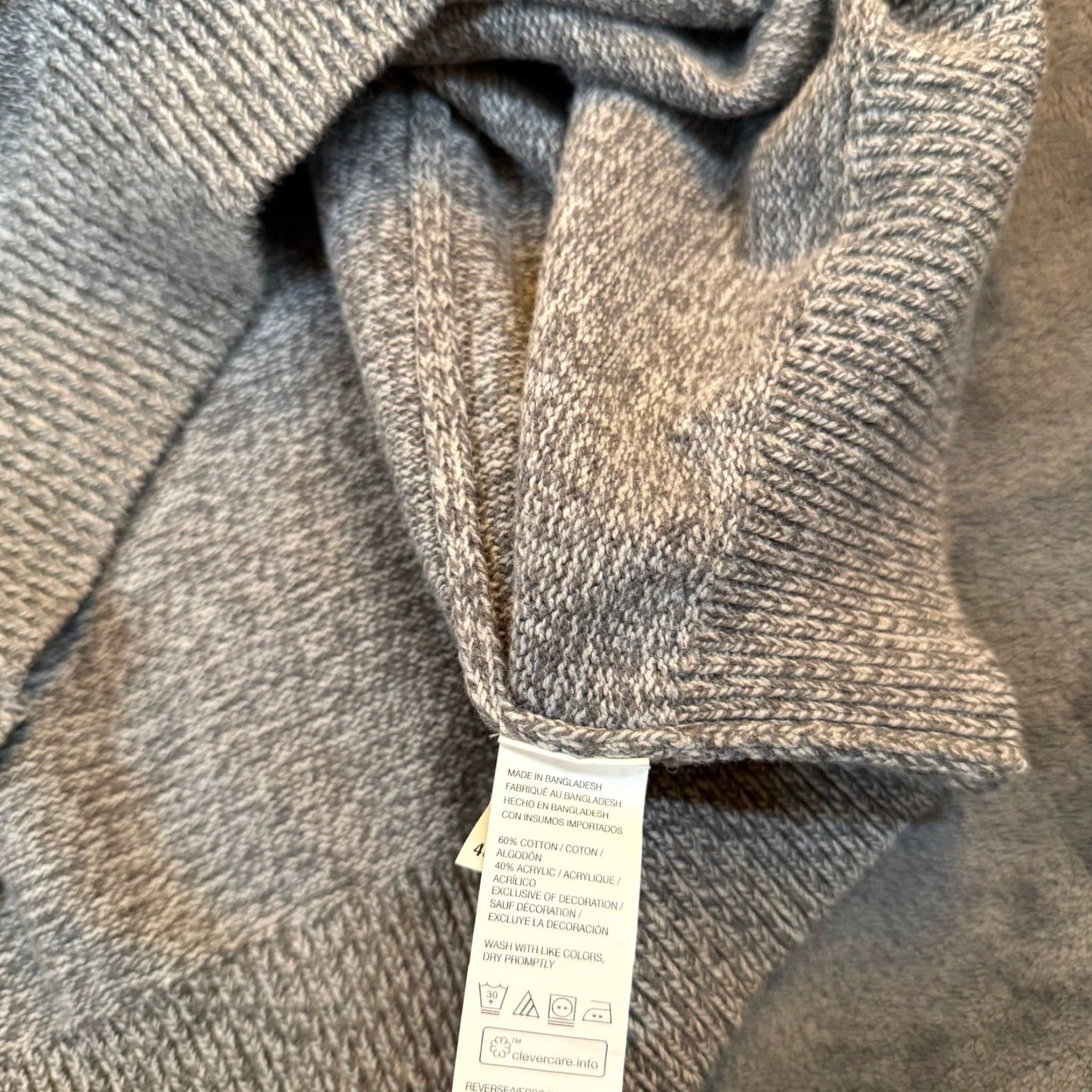 Izod VINTAGE IZOD Grey Marl Cotton Blend Crewneck Sweater Ribbed Trim Embroidered Logo Mens Large Size US L / EU 52-54 / 3 - 5 Thumbnail