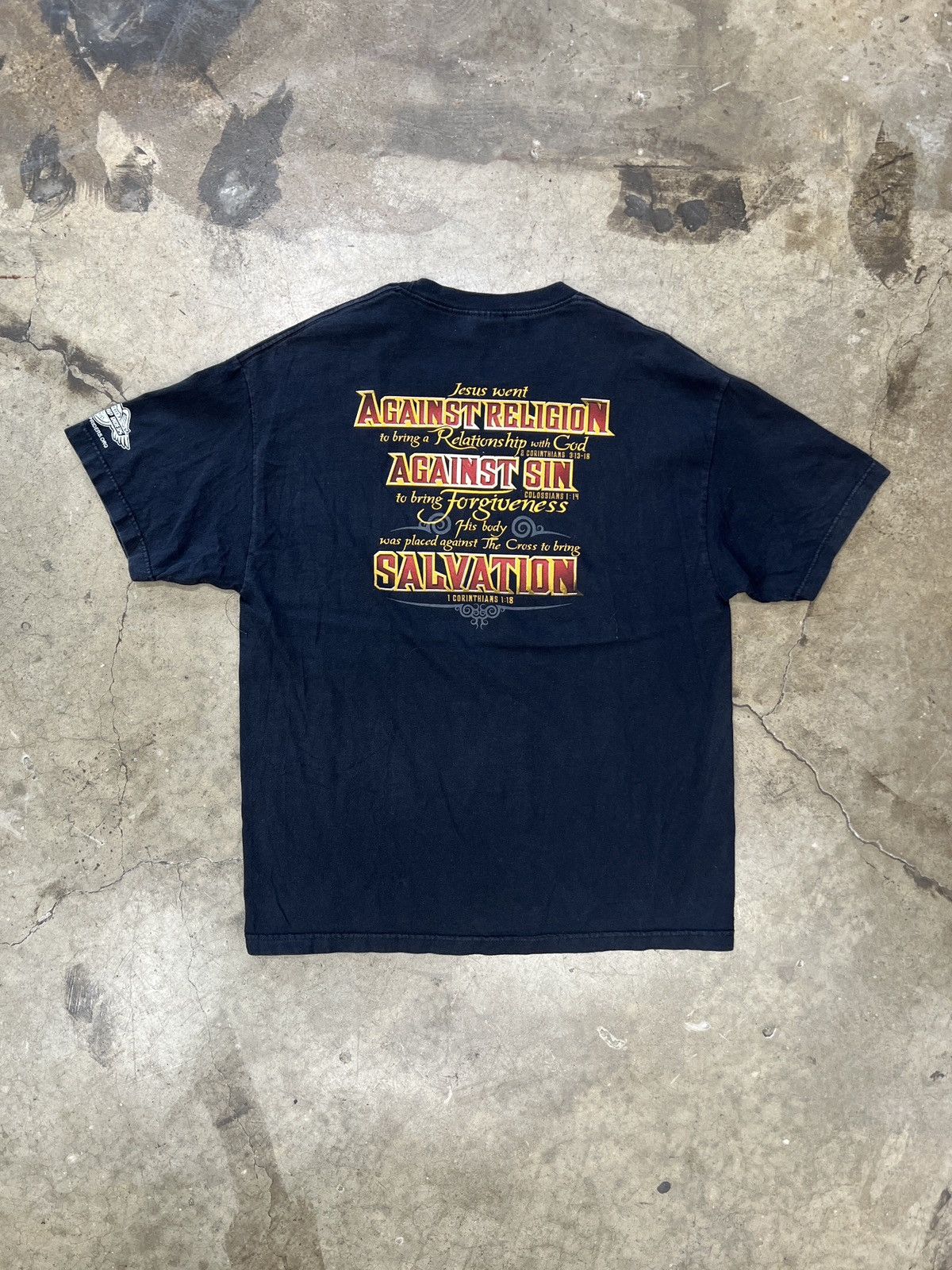 Vintage Vintage 2003 Rebel With a Cause Jesus Religious Tee XL Size US XL / EU 56 / 4 - 5 Thumbnail