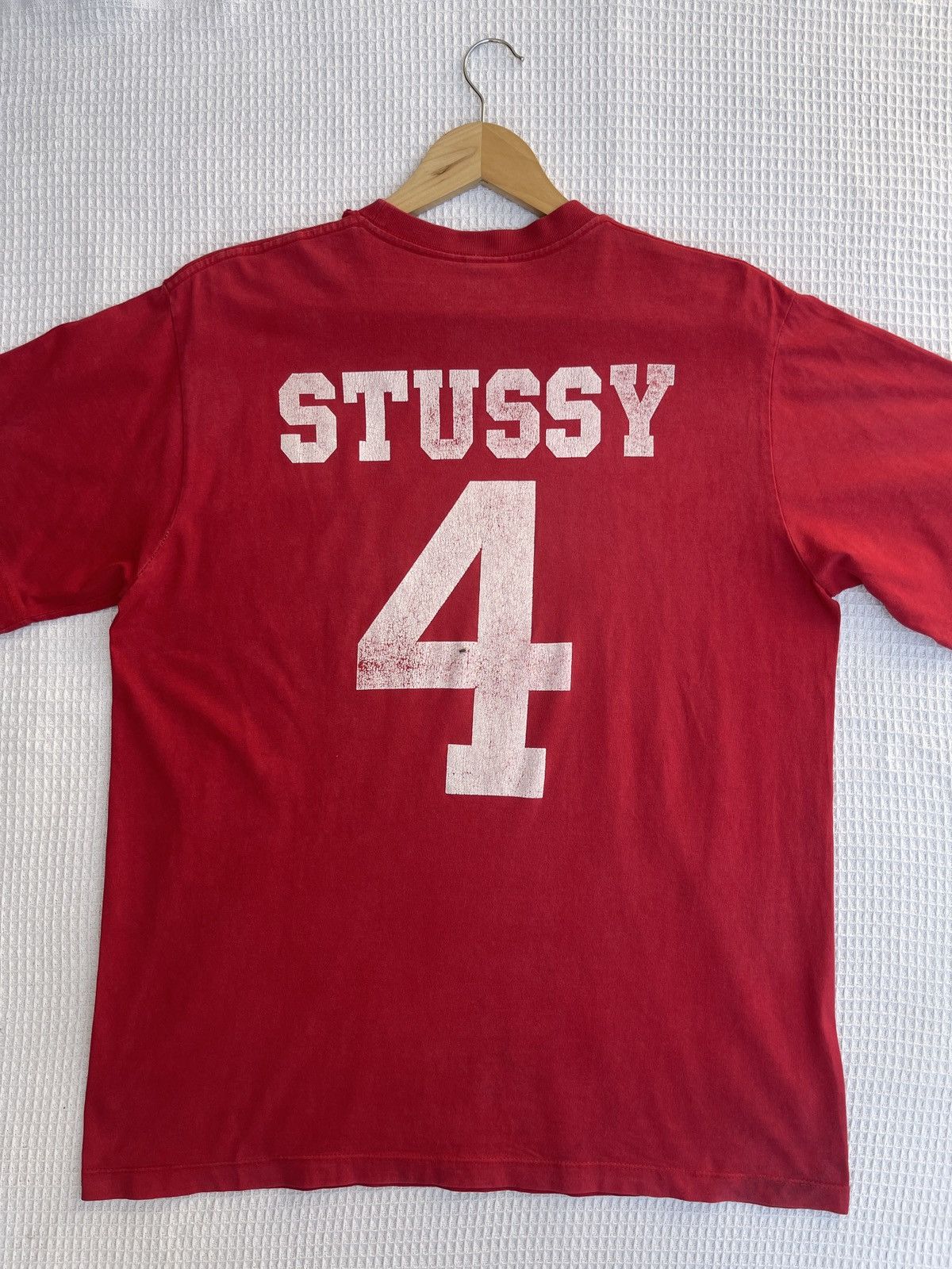 Stussy Rare🔥Vintage STUSSY United 4 Red T Shirt Size US XL / EU 56 / 4 - 10 Thumbnail