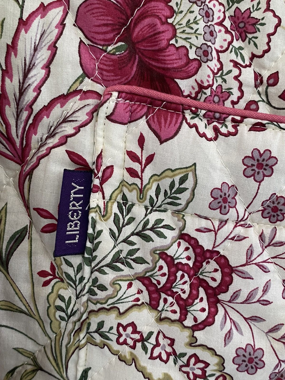 Liberty LIBERTY Quilted Cardigan Button Jacket Floral (L) Size L / US 10 / IT 46 - 7 Thumbnail
