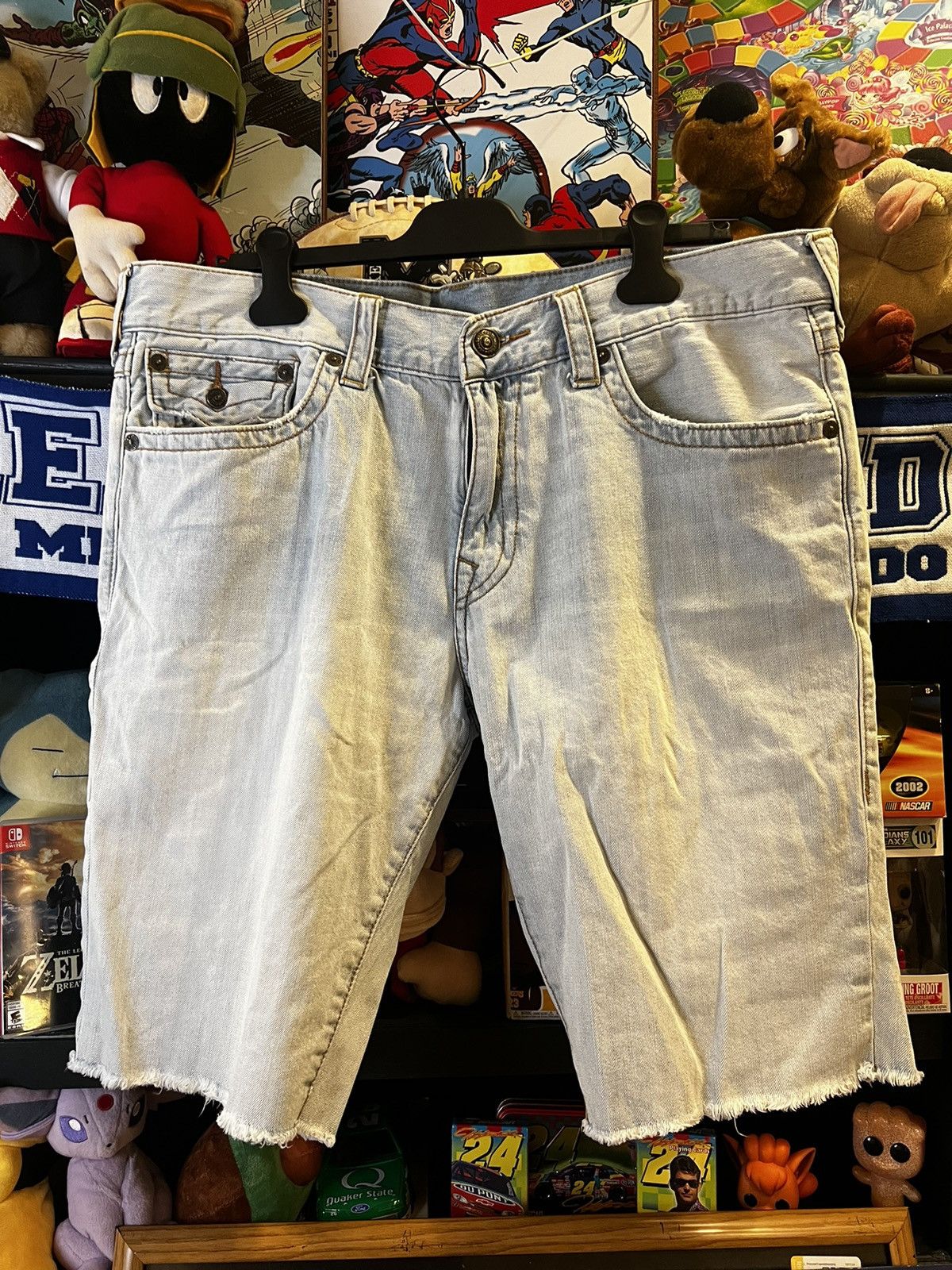 True Religion × Vintage Y2K True Religion Ricky Jorts (Jean Shorts) Size US 38 / EU 54 - 8 Thumbnail