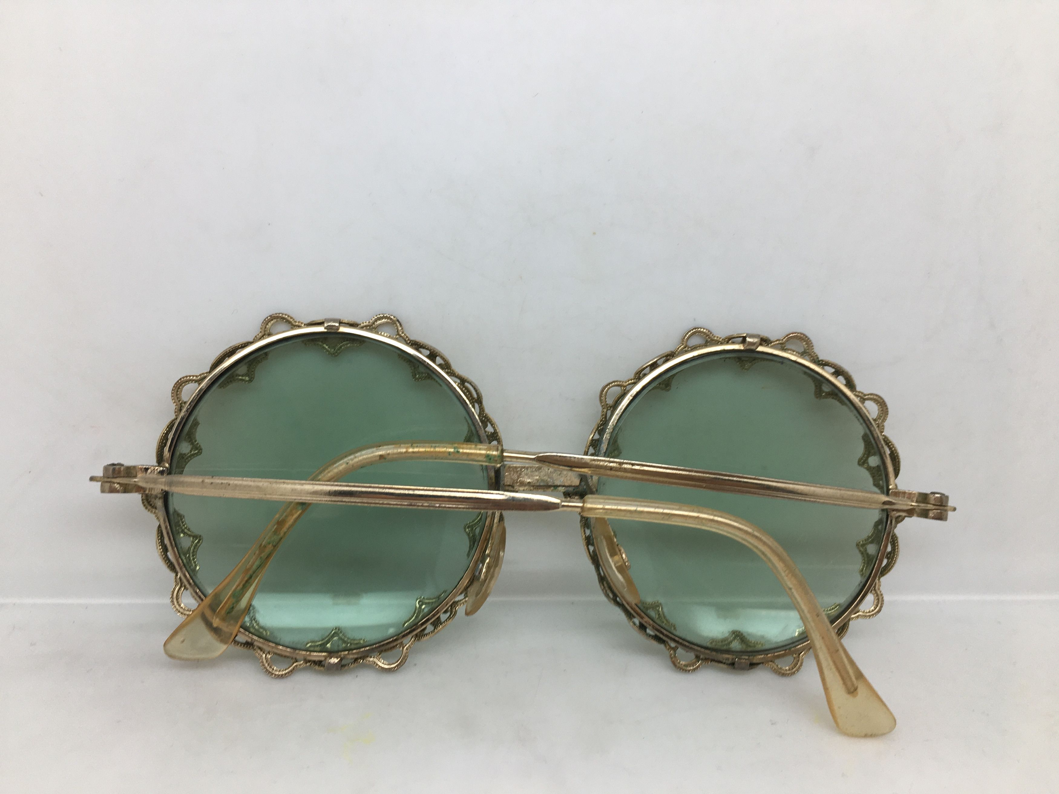Vintage '66 MOD ROCOCO en oro OCCHIALI DA SOLE ITALIA Size ONE SIZE - 8 Thumbnail