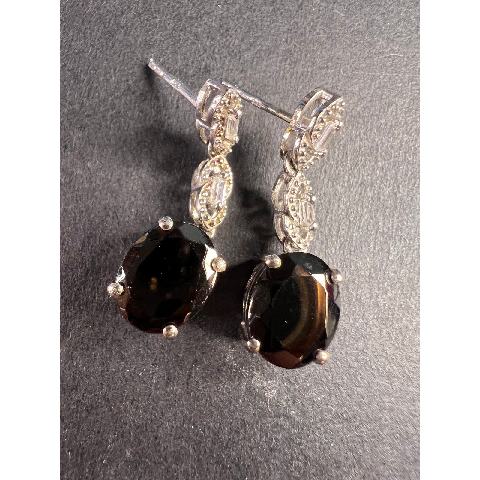 Other Elite Shungite gemstone sterling silver earrings Size ONE SIZE - 1 Thumbnail