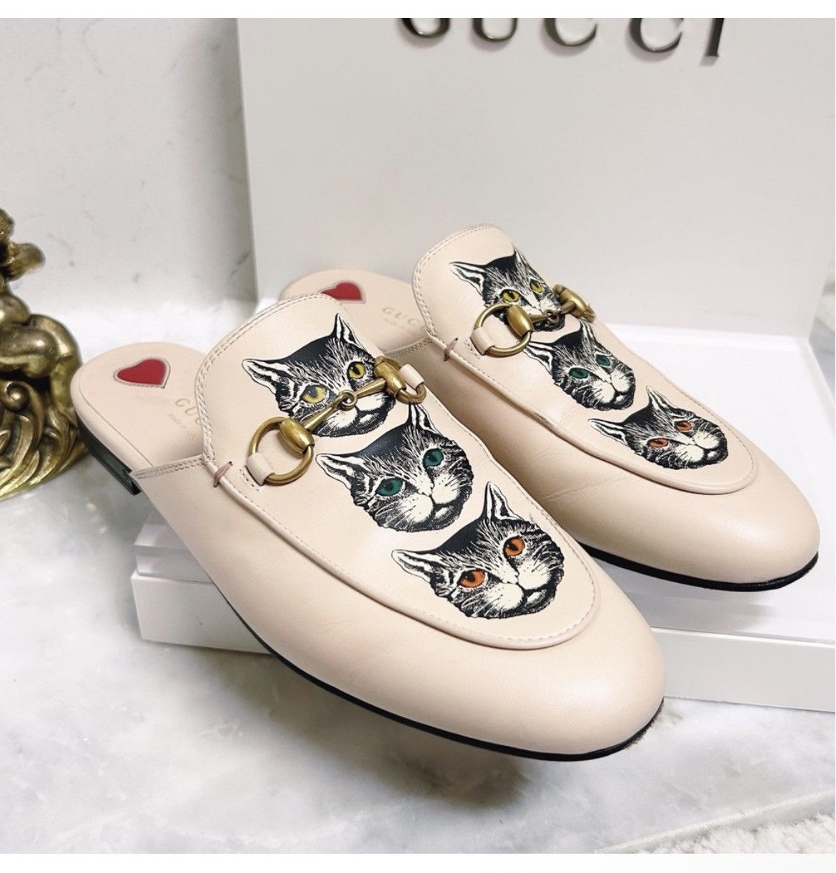 Gucci Authentic Gucci Cat Horsebit Leather Princeton Mules Size US 7 / IT 37 - 13 Thumbnail