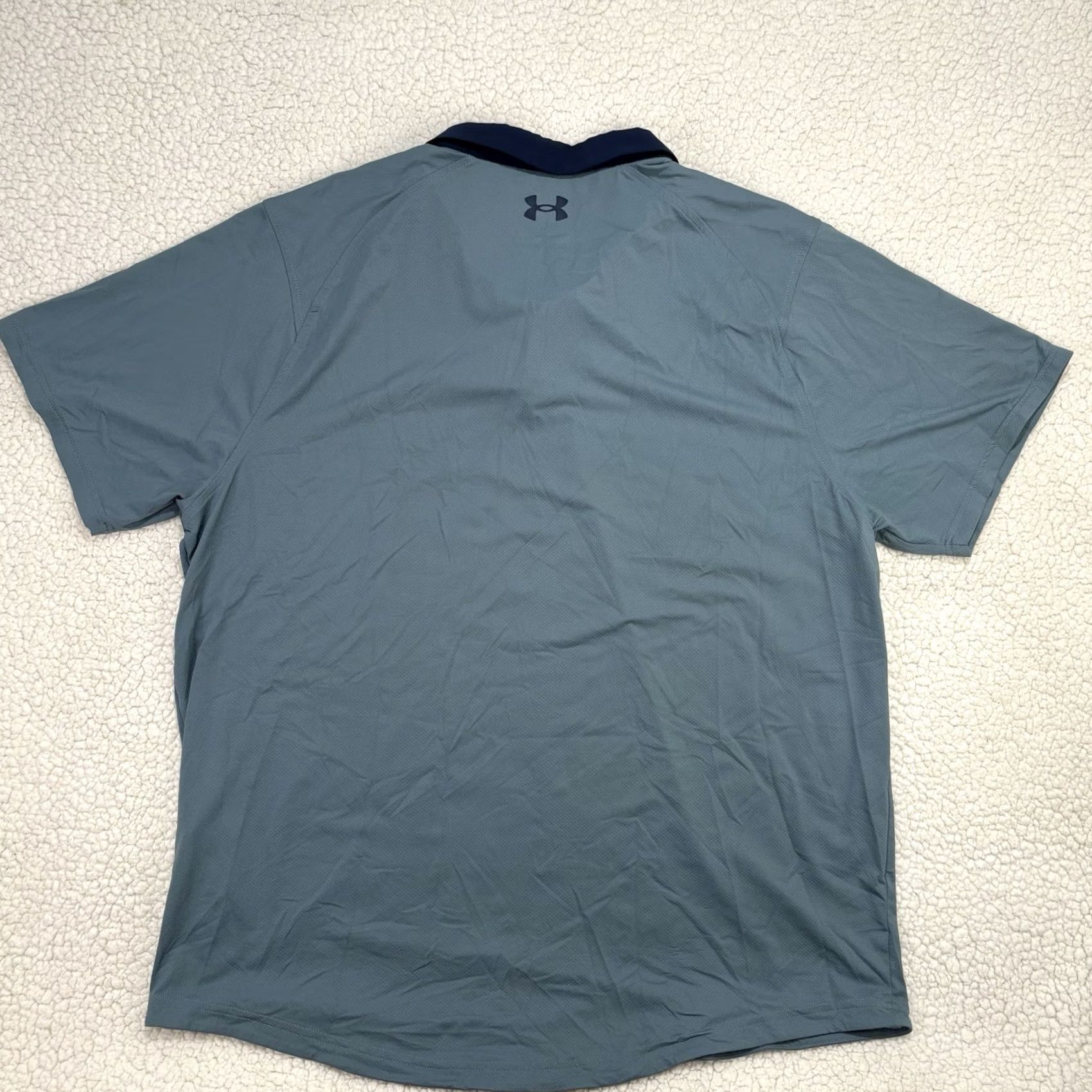 Under Armour Under Armour Iso-Chill Polo Mens 2XL Teal Navy Blue Short Sleeve Golf Shirt Heatgear Regular Fit Size US XXL / EU 58 / 5 - 5 Thumbnail