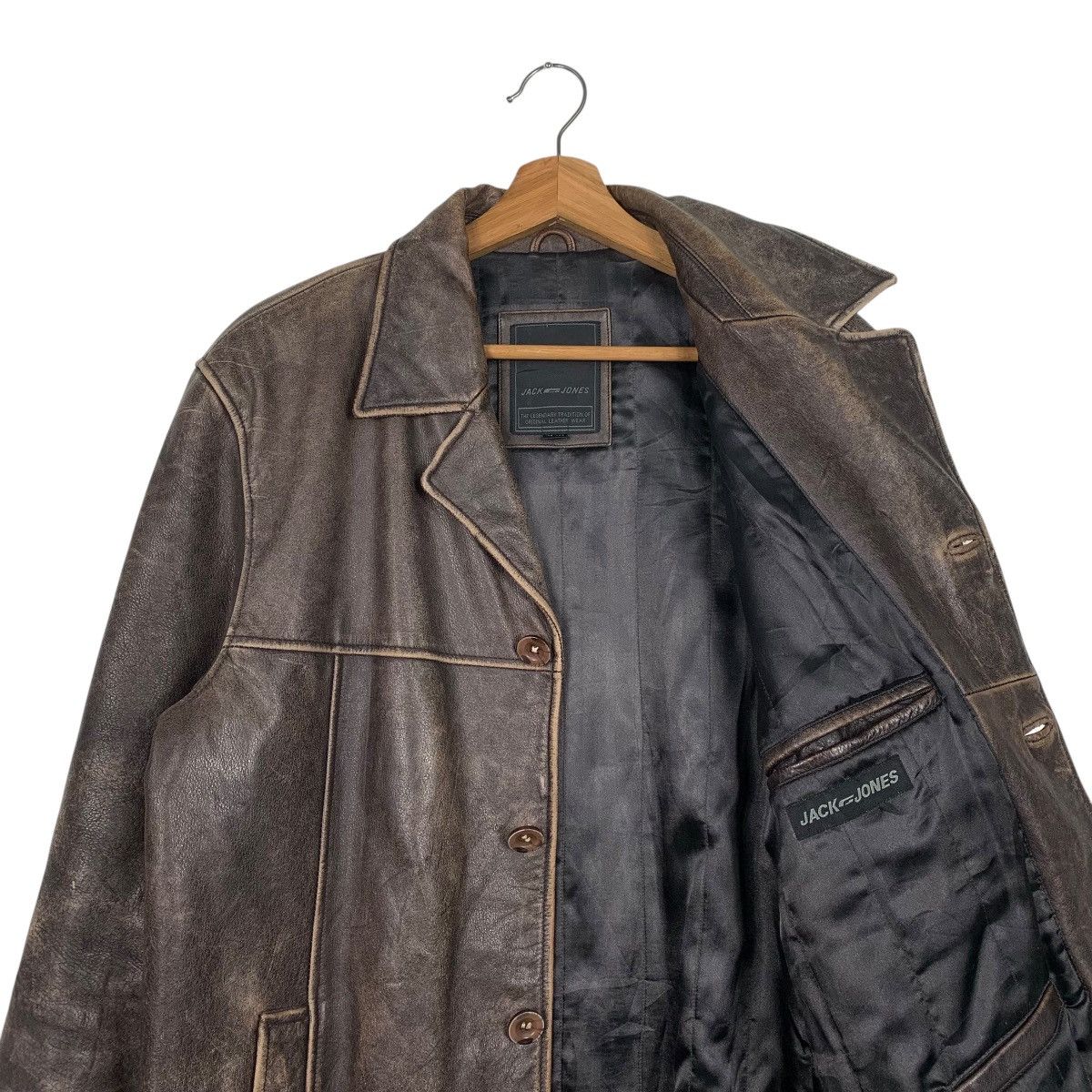 Japanese Brand Vintage Jack And Jones Leather Jacket Size US M / EU 48-50 / 2 - 10 Thumbnail