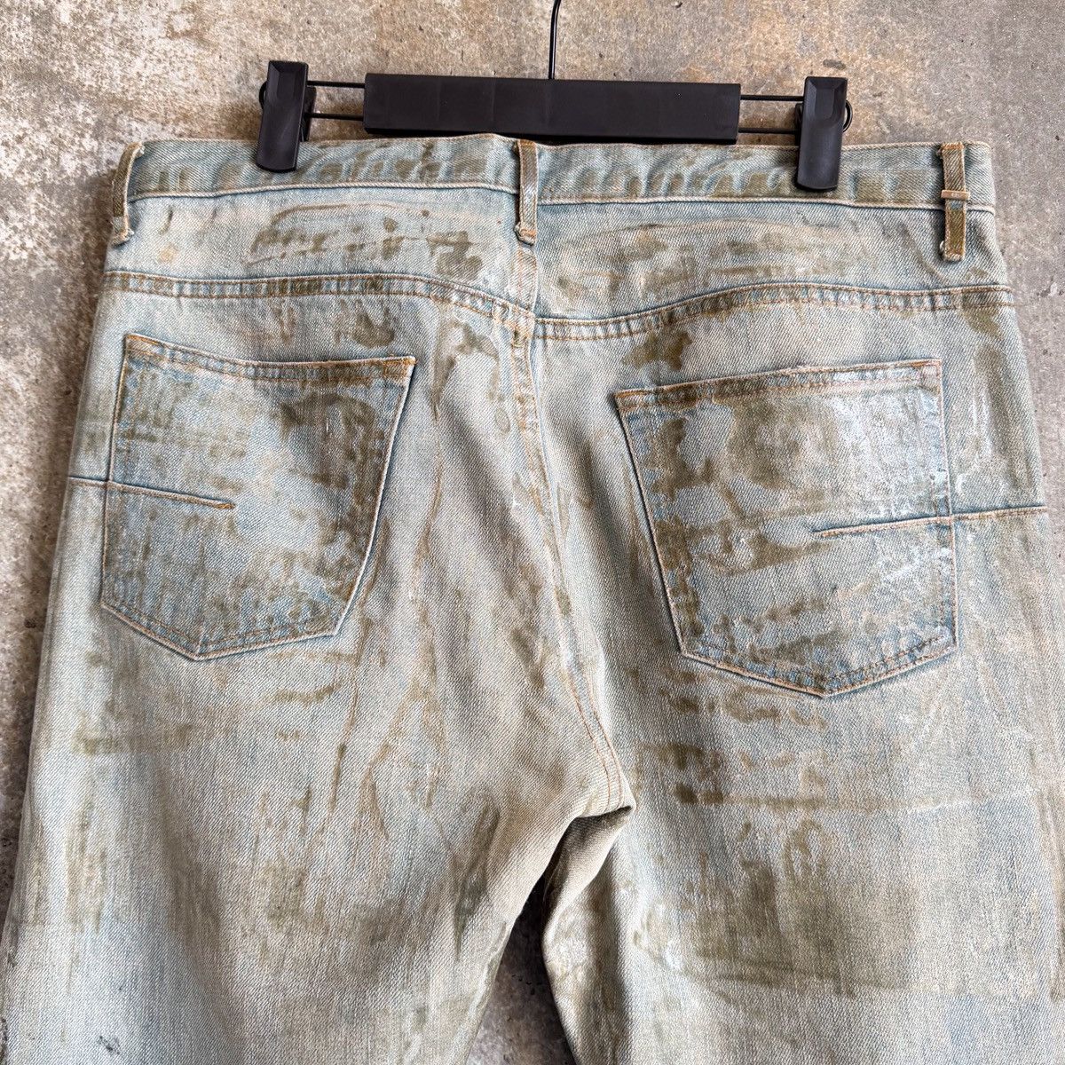 Dior × Hedi Slimane Dior SS04 “STRIP” Clawmark Bleu Claire Waxed Denim By Hedi Size US 34 / EU 50 - 5 Thumbnail