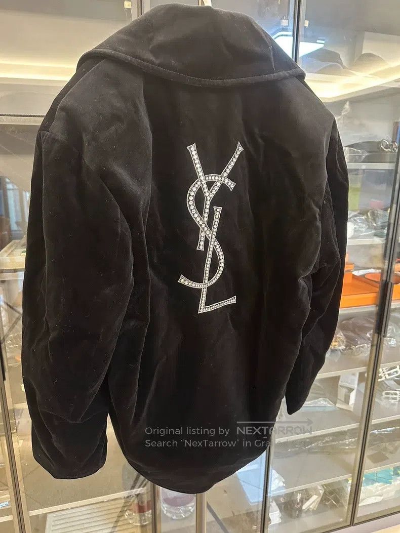 Saint Laurent Paris Saint Laurent Paris Solid Color Logo Embroidered Double-br Size S / US 4 / IT 40 - 2 Thumbnail
